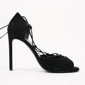 Saint Laurent Womens Strappy Heel Black EU 37 / UK 4