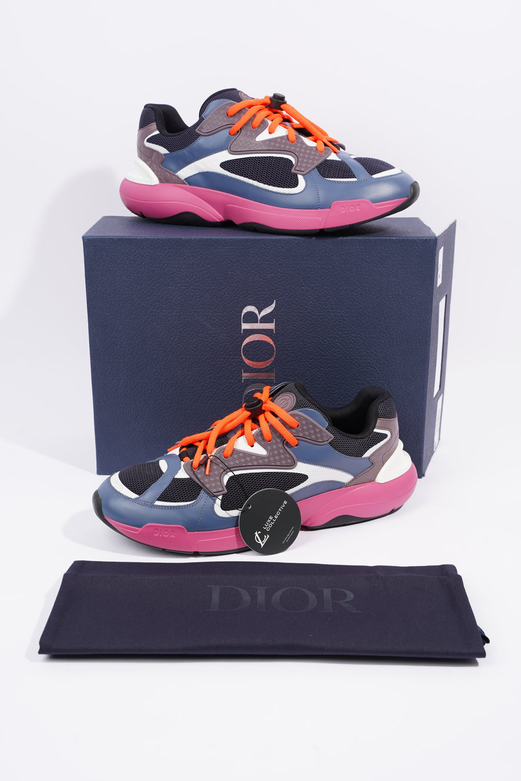 Christian Dior Mens B24 Blue / Pink / White EU 44 / UK 10