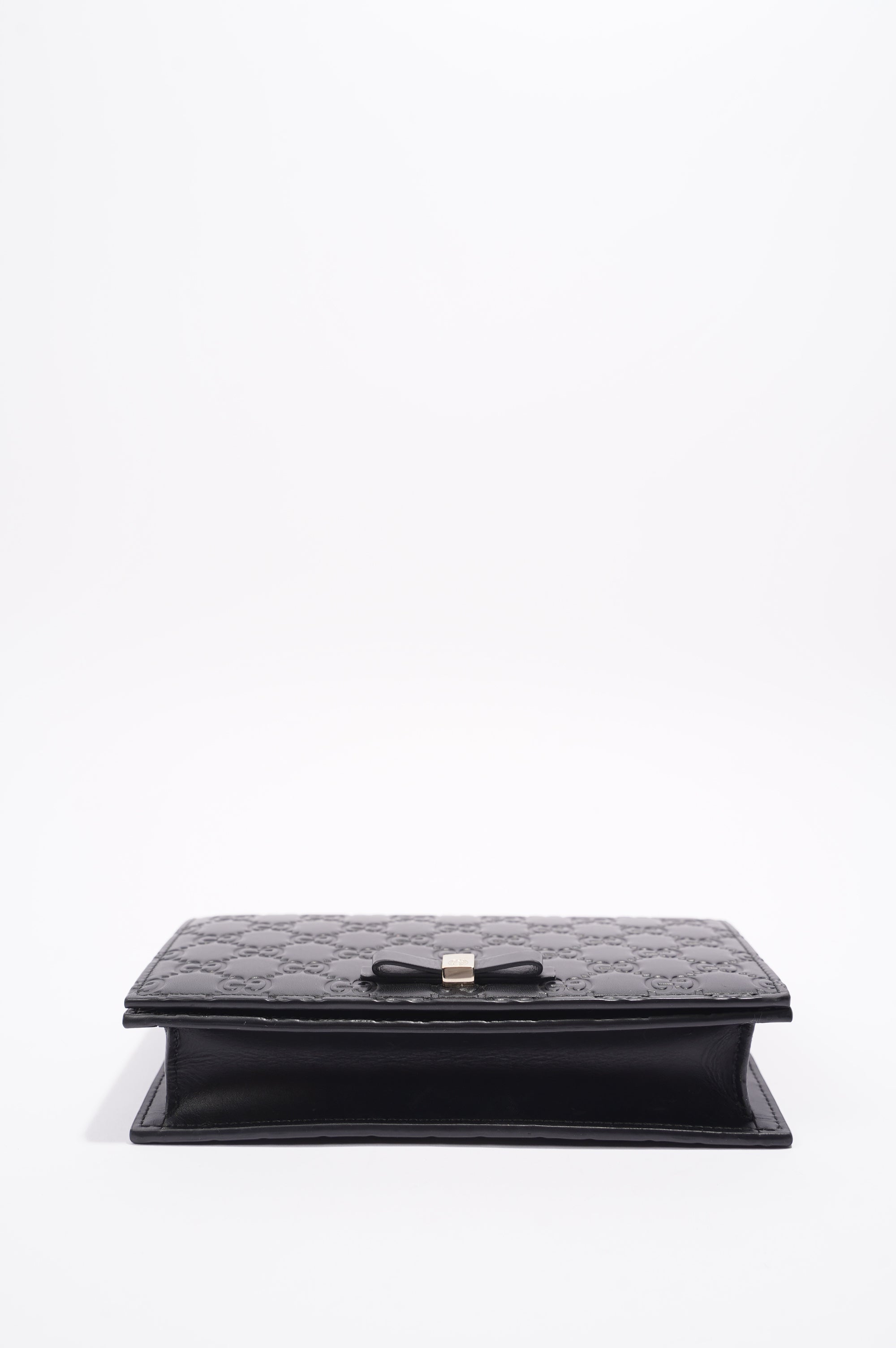 Gucci Womens Guccissima Chain Wallet Black