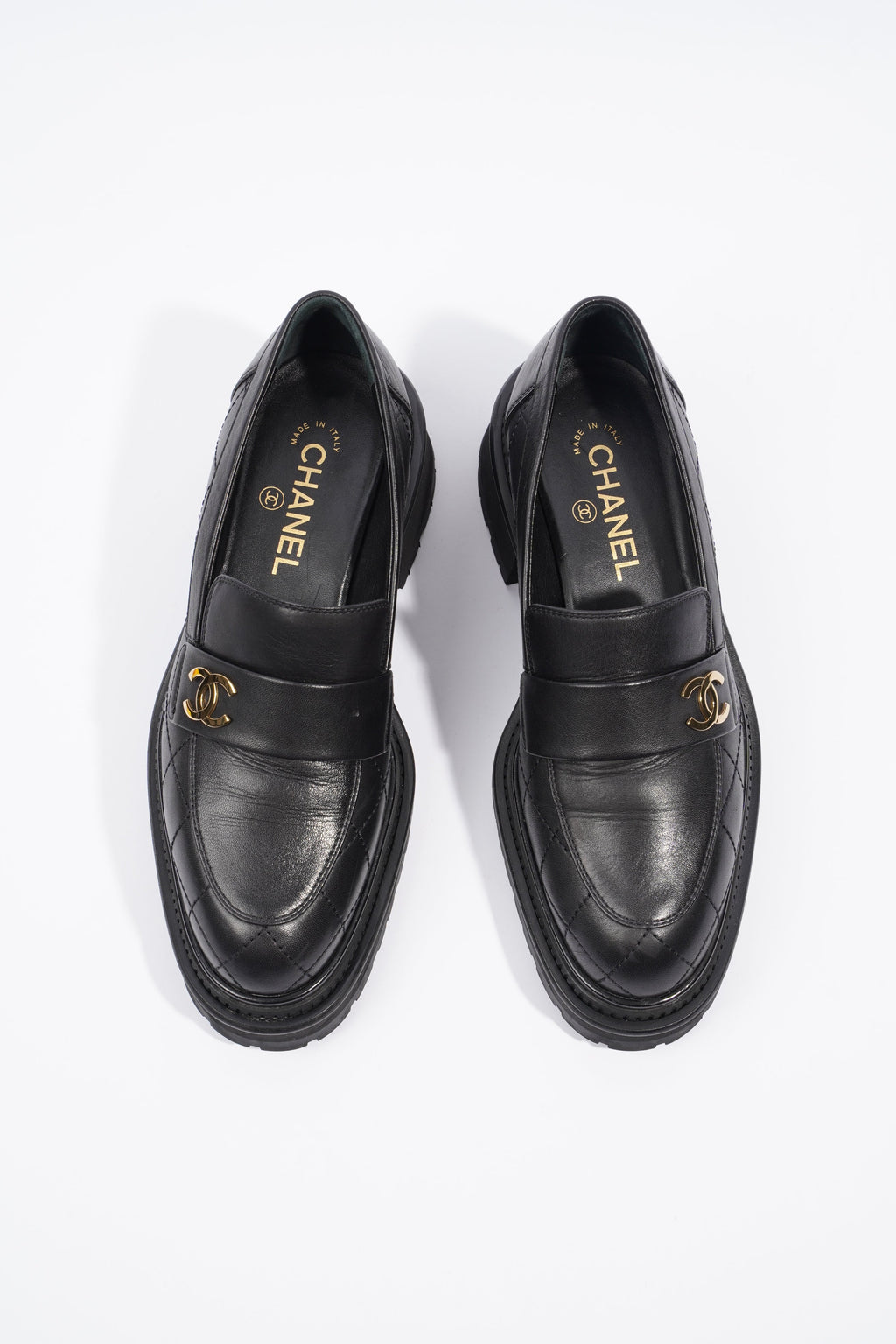 Chanel Moccasins Black Leather EU 38 / UK 5