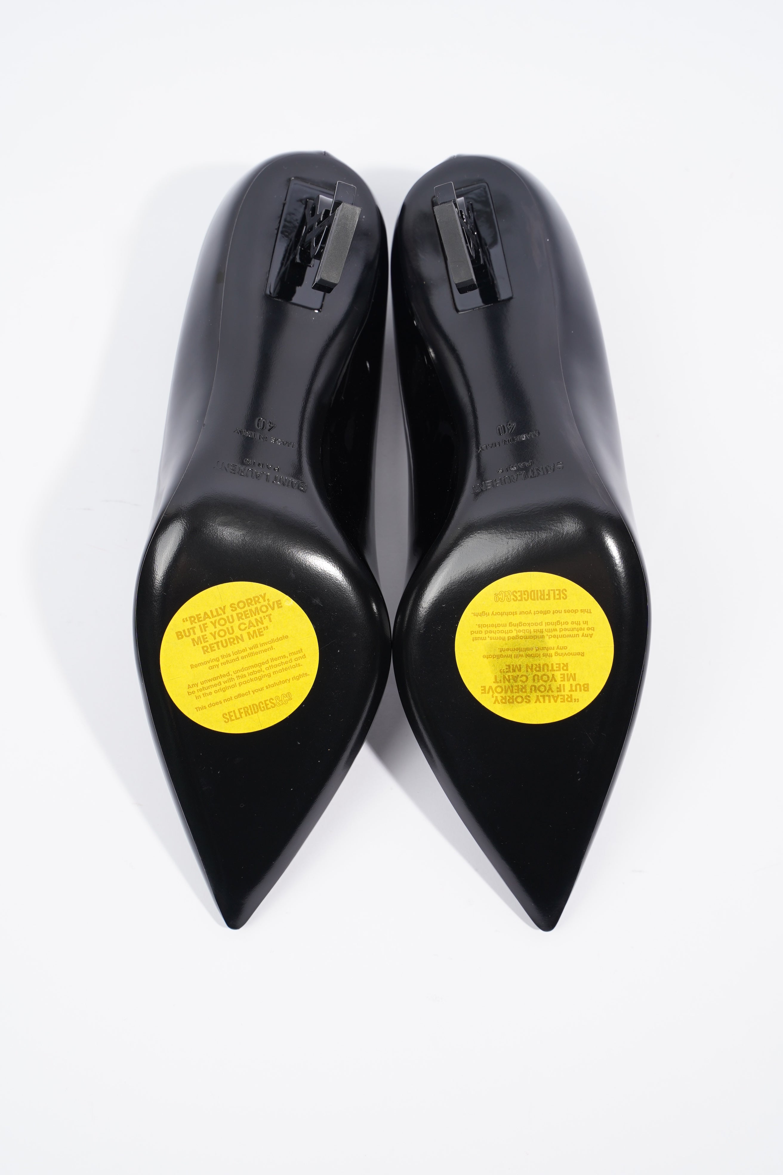 Saint Laurent Opyum Pump 85 Patent Black EU 40 / UK 7