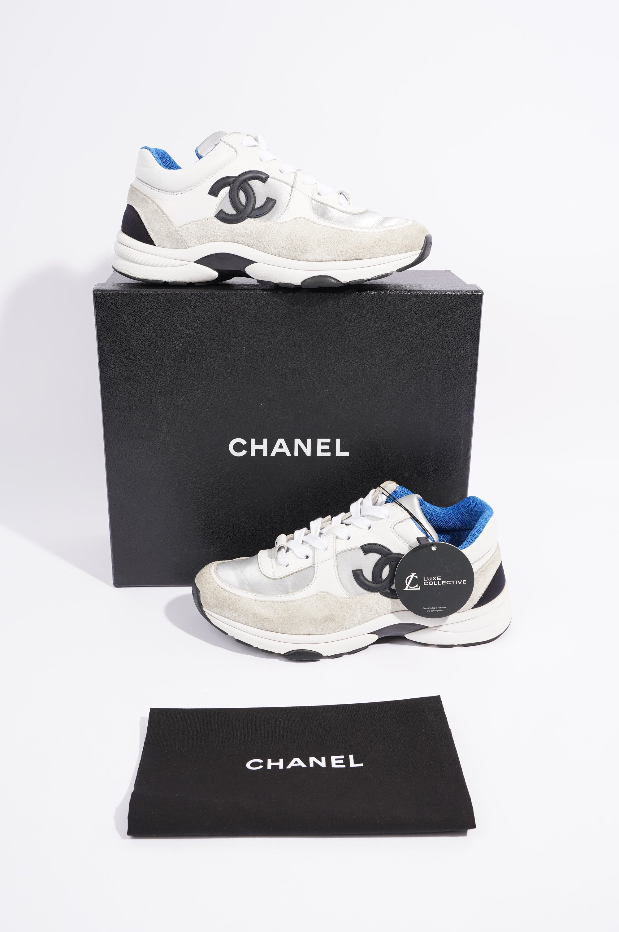Chanel Womens CC Logo White / Black / Blue EU 36.5 / UK 3.5