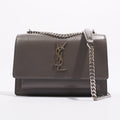 Saint Laurent Sunset Bag Grey Leather Mini