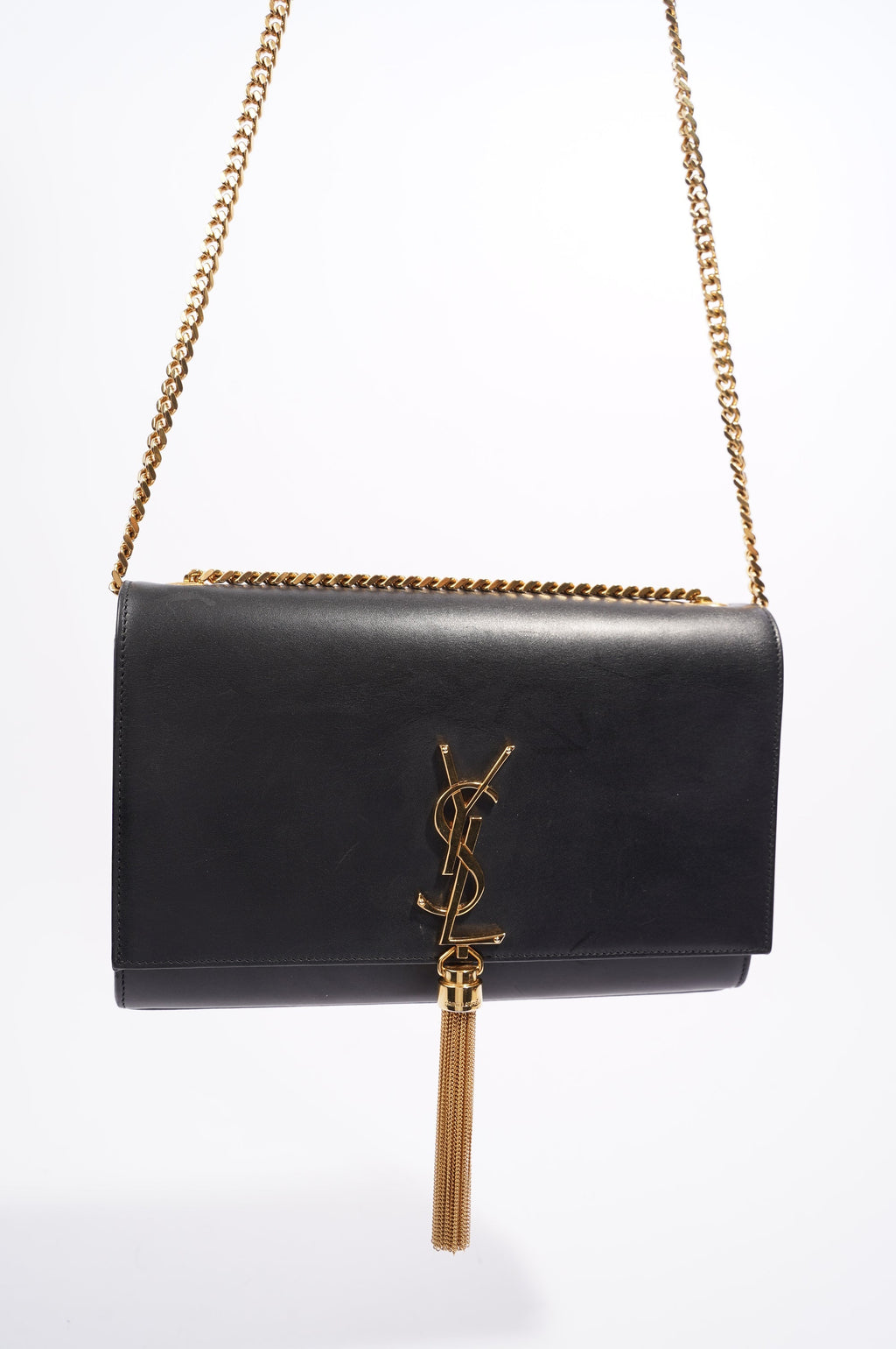 Saint Laurent Womens Kate Tassel Bag Black Medium