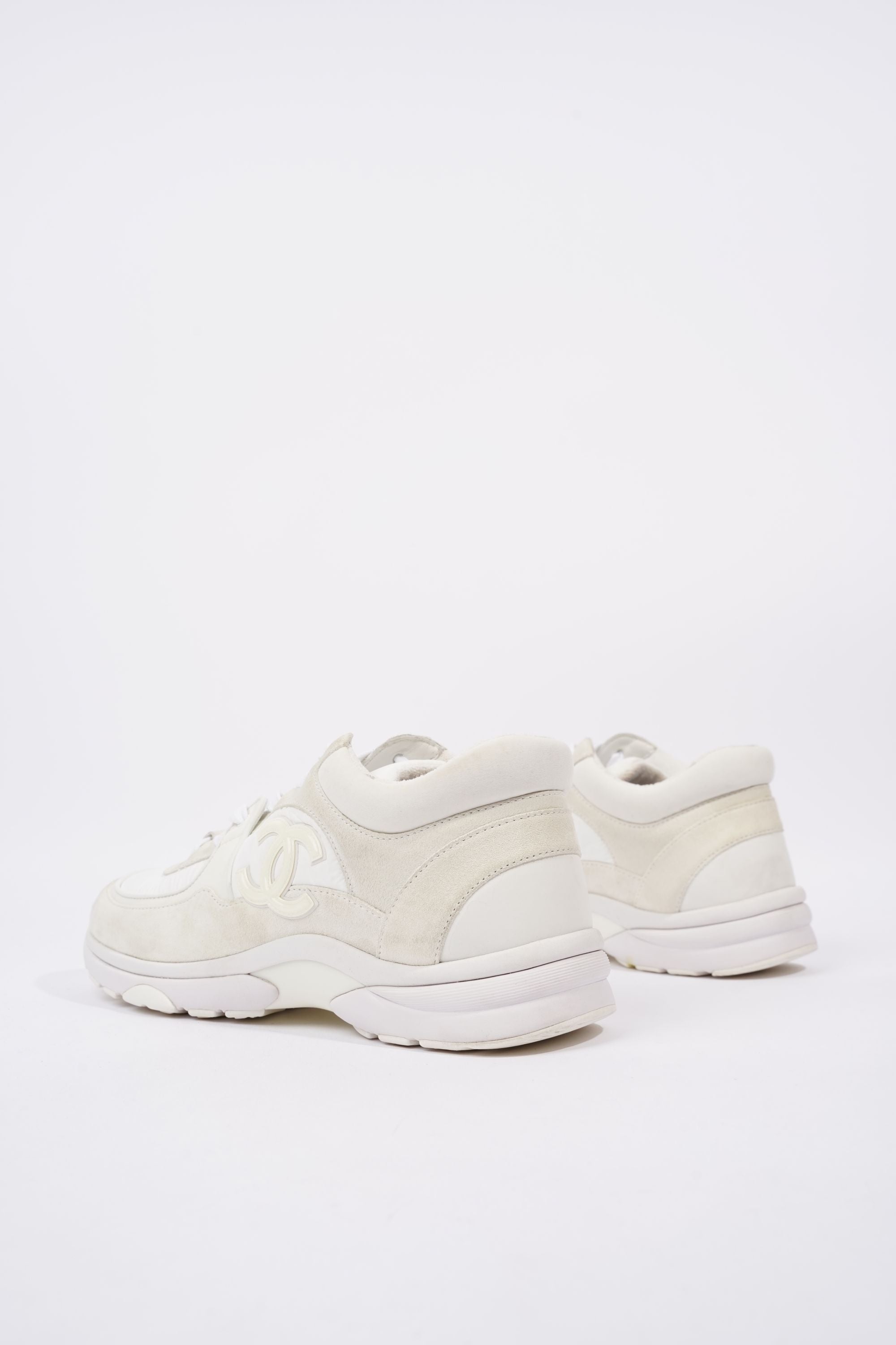 Chanel Womens CC Runners White / Cream EU 38.5 / UK 5.5