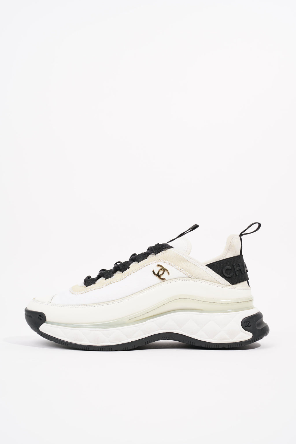 Chanel Womens CC Logo White / Cream EU 38 / UK 5
