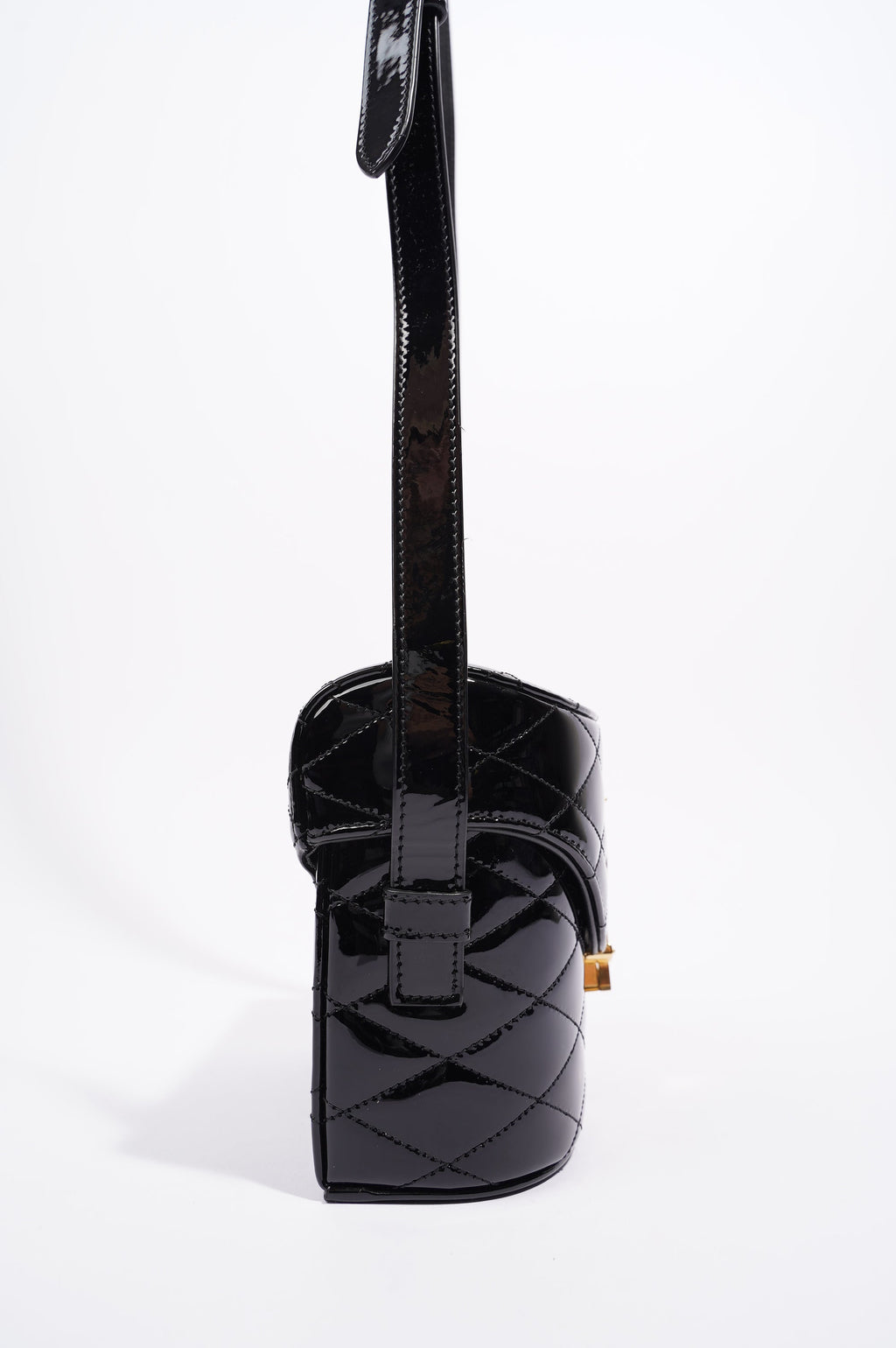 Saint Laurent Womens June Bag Patent Black
