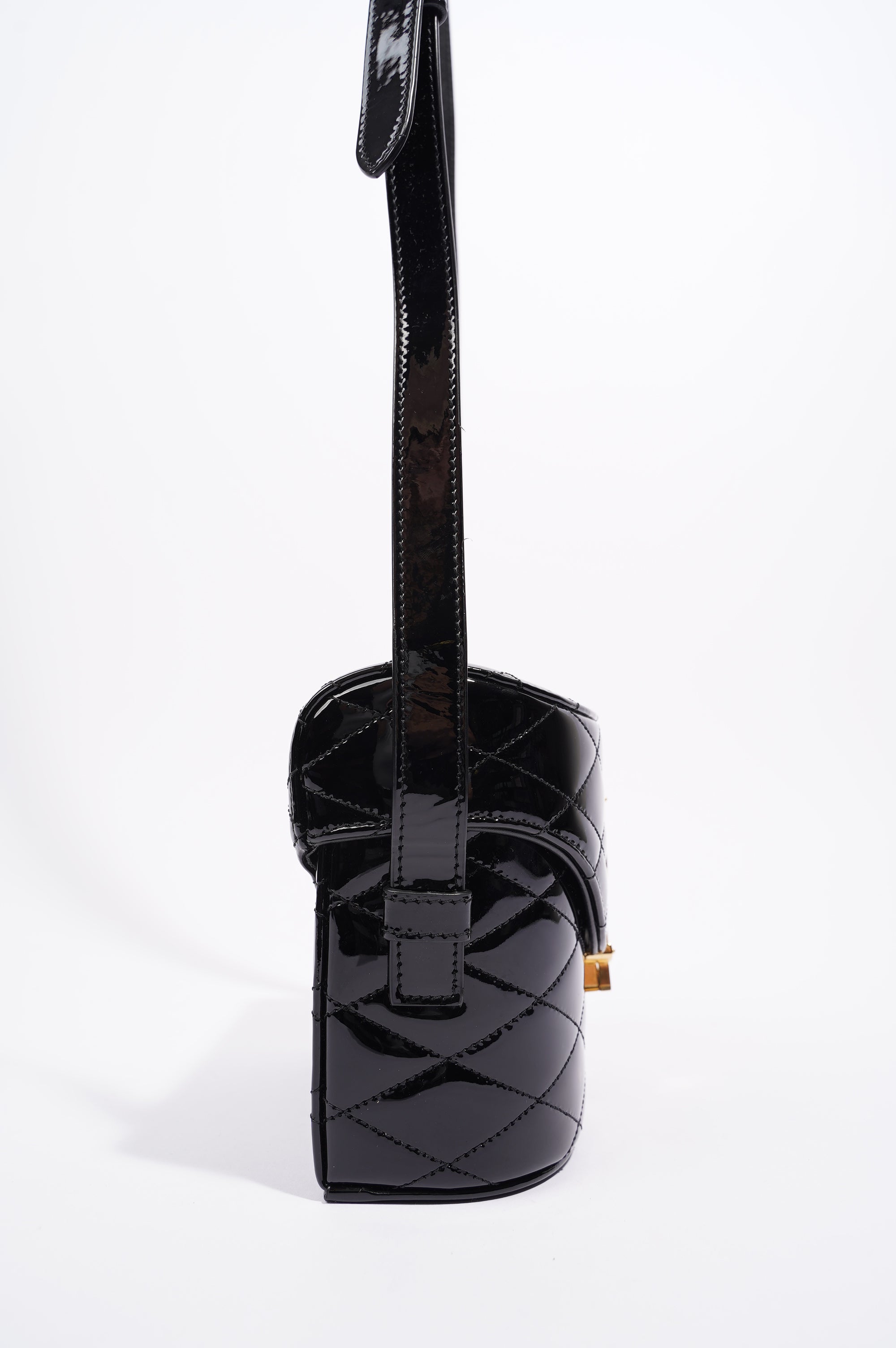 Saint Laurent Womens June Bag Patent Black