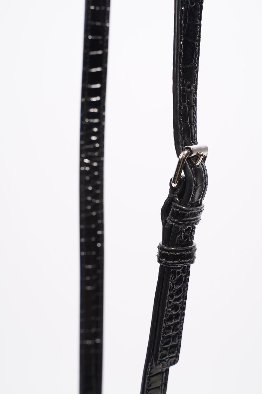 Saint Laurent Womens Sac De Jour Black Embossed Leather Nano