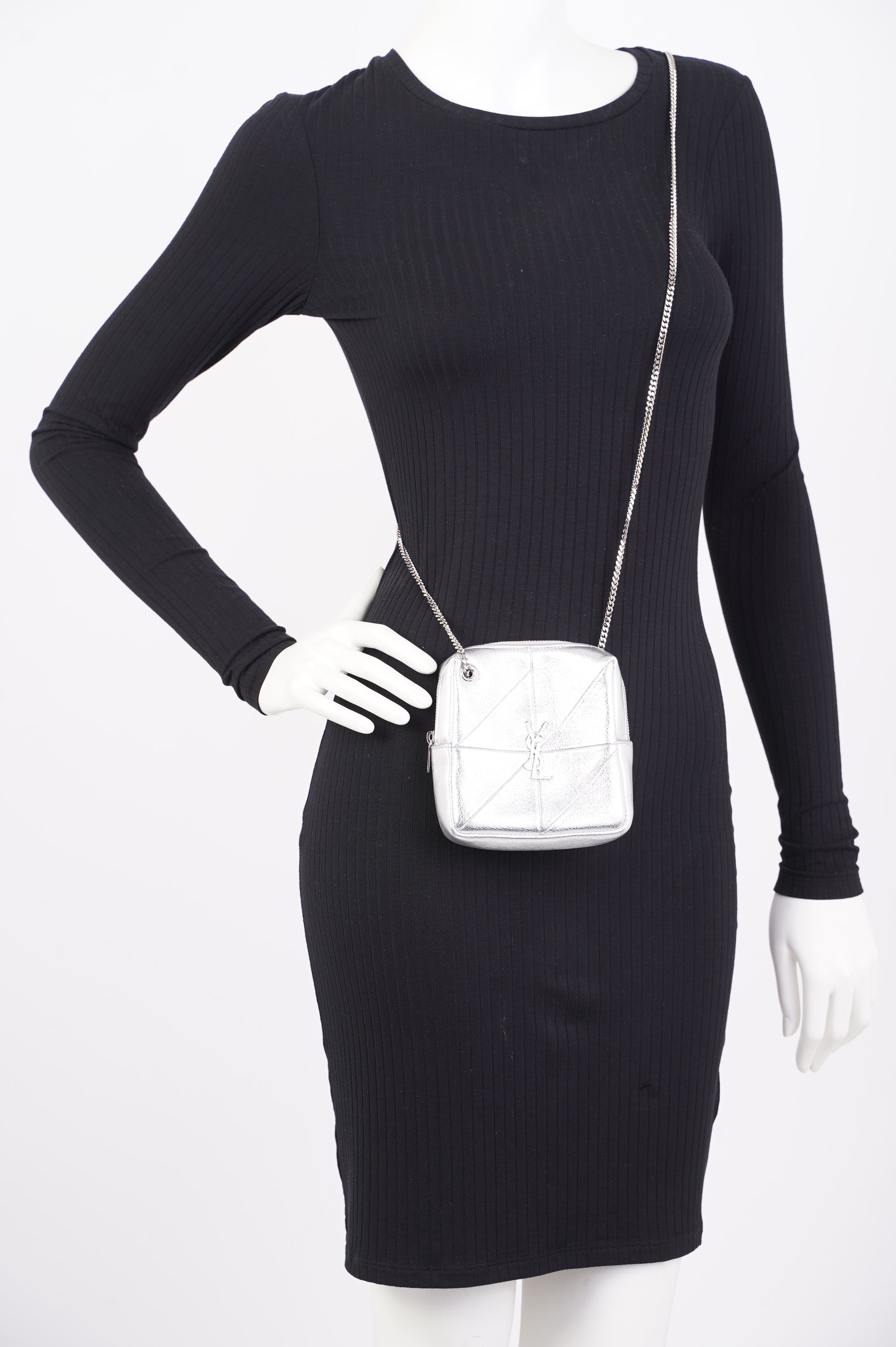 Saint Laurent Jamie Cube Bag Silver OS