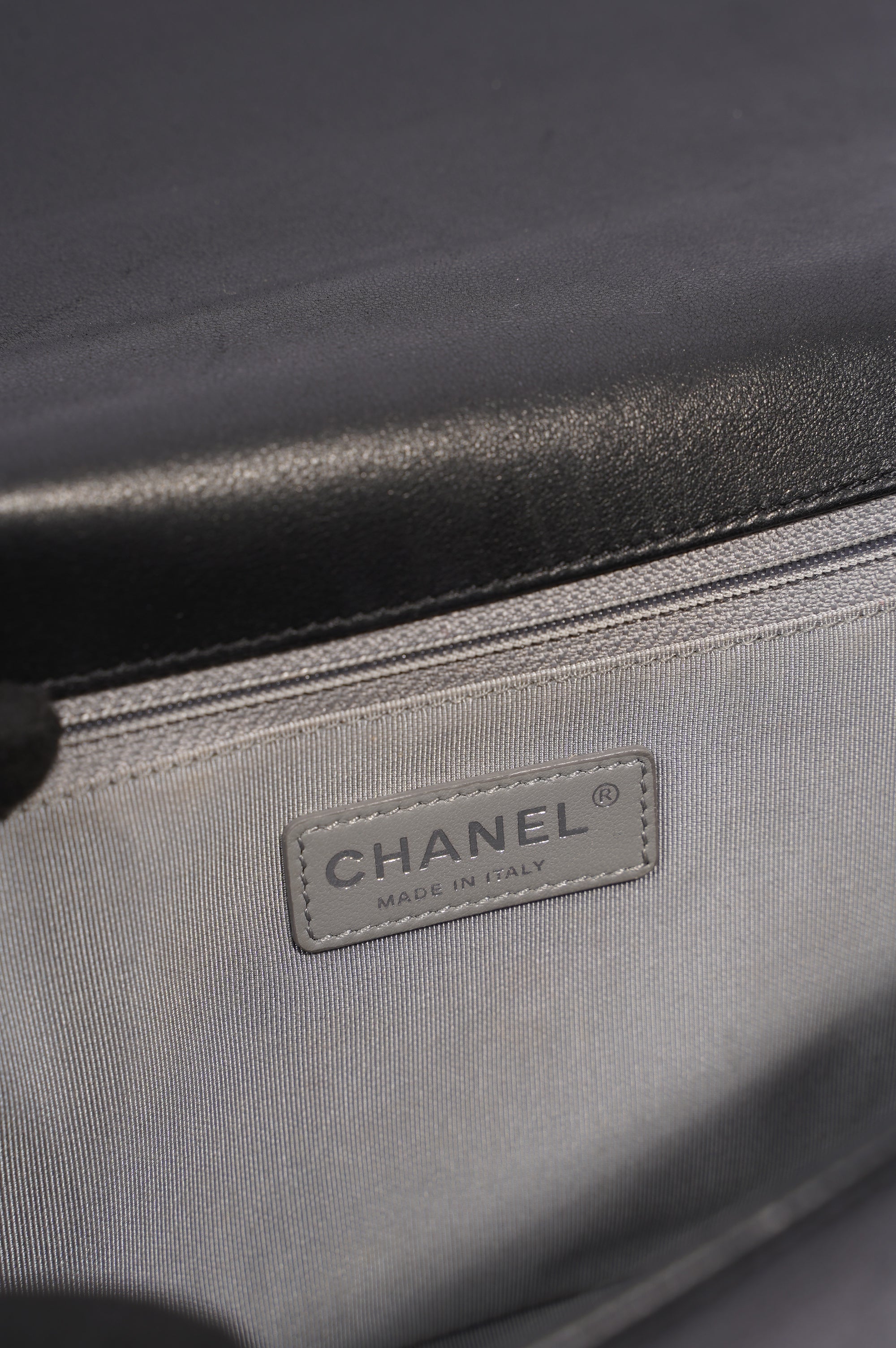 Chanel Boy Bag Black Lambskin Leather