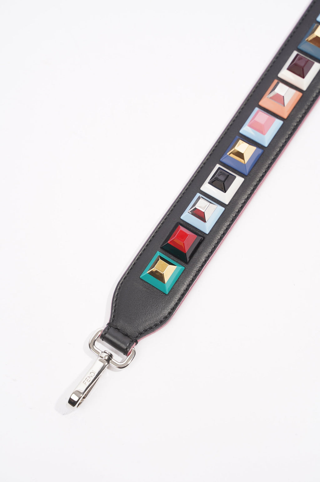 Fendi Womens Studs Strap Multicoloured Leather / Acetate Long
