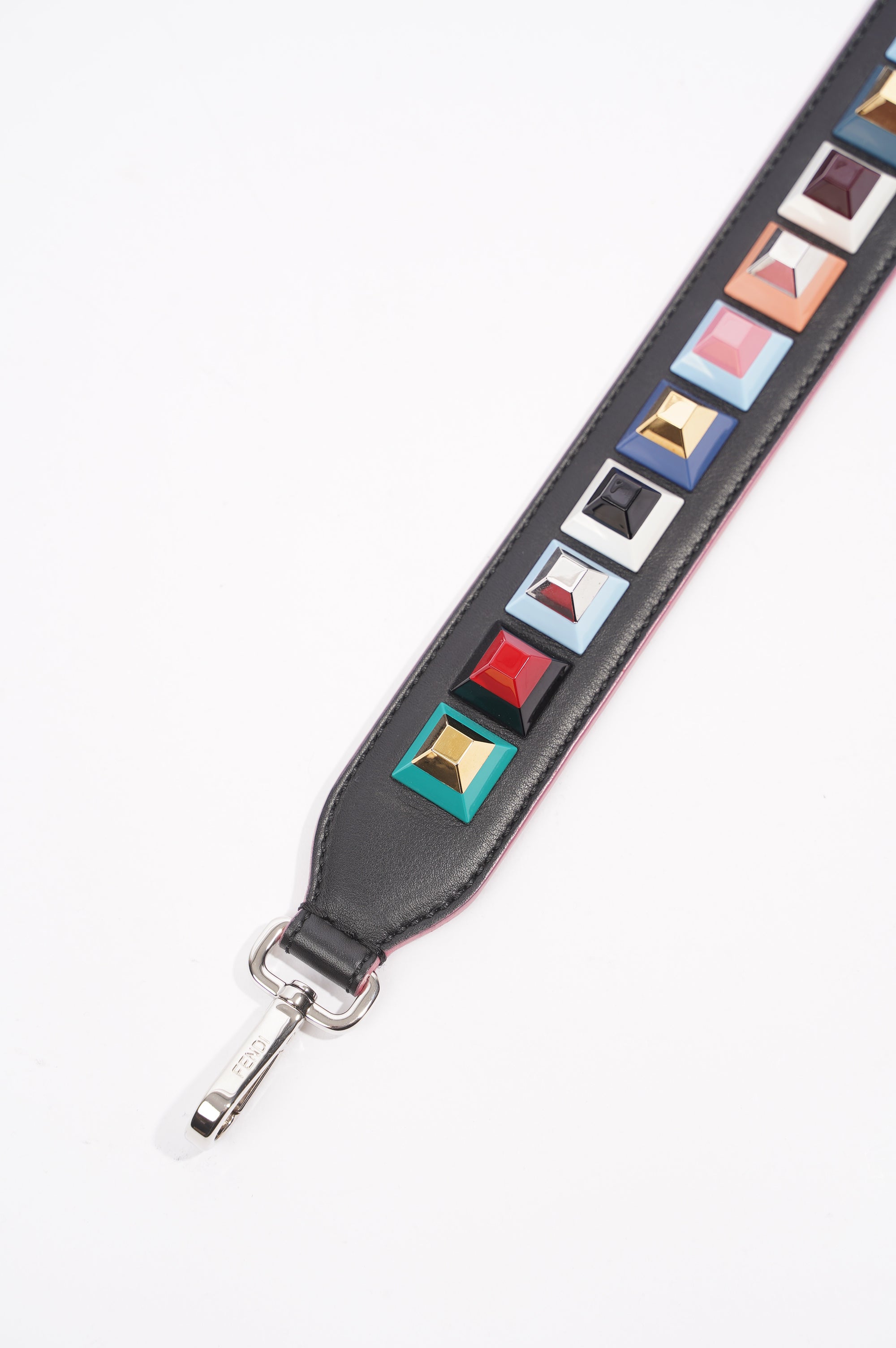 Fendi Womens Studs Strap Multicoloured Leather / Acetate Long