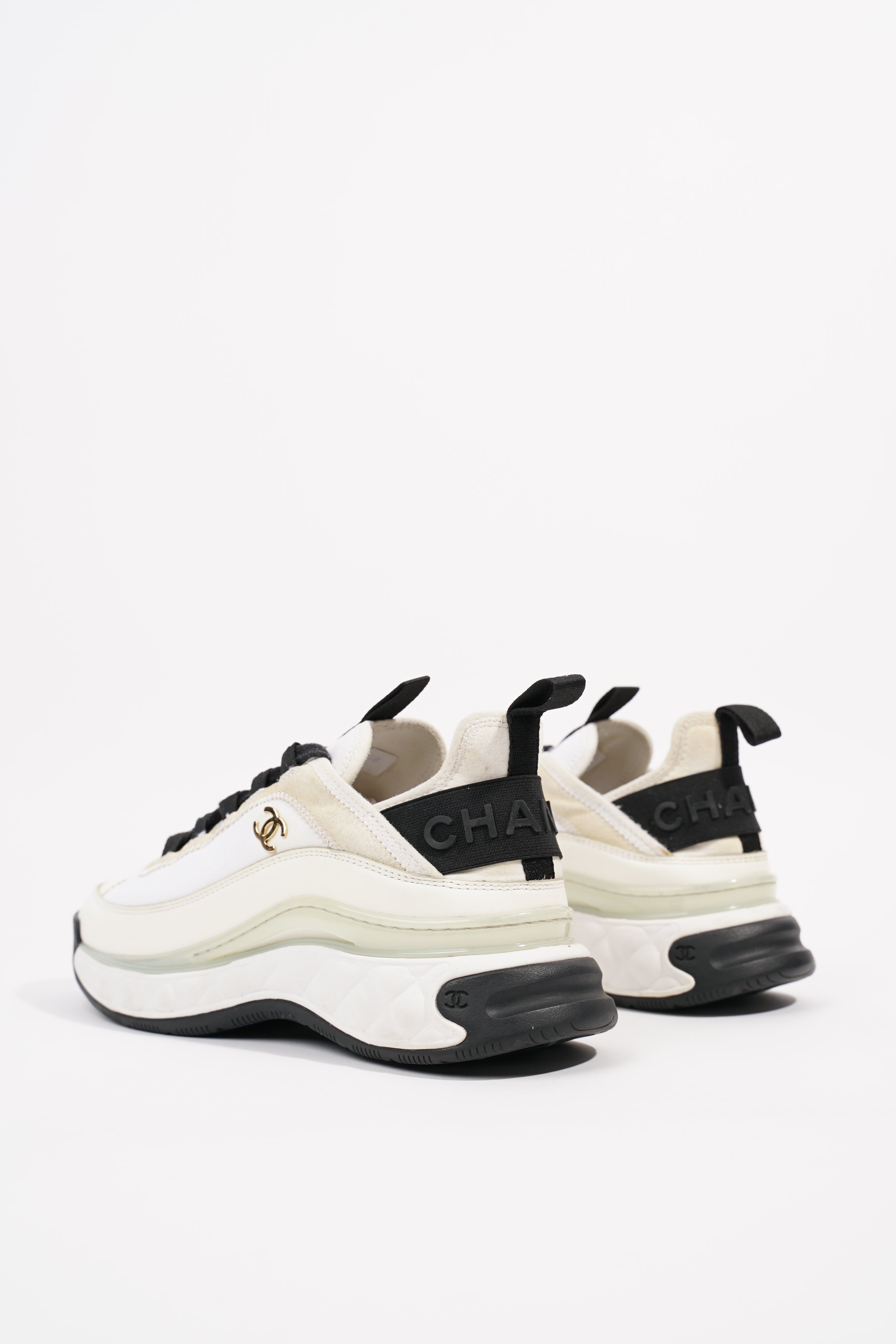 Chanel Womens CC Logo White / Cream EU 38 / UK 5