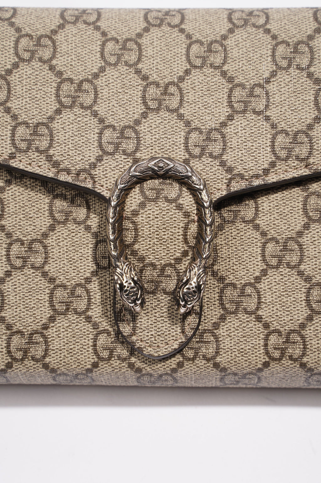 Gucci Dionysus GG Chain Wallet Supreme Canvas