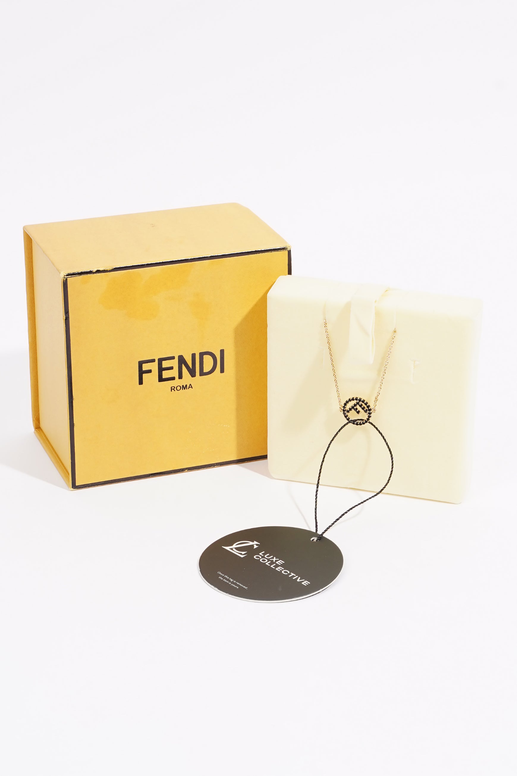 Fendi F Bracelet Golden Finish Metal / Rhinestones