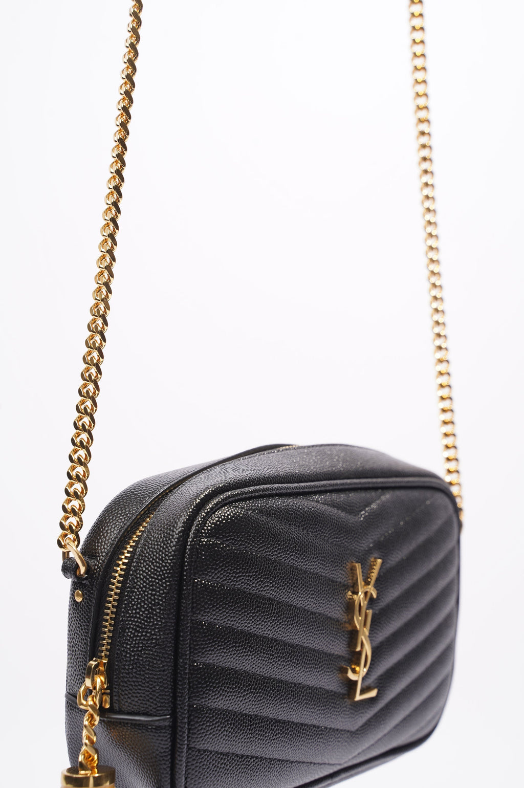 Saint Laurent Lou Camera Bag Black Leather Mini