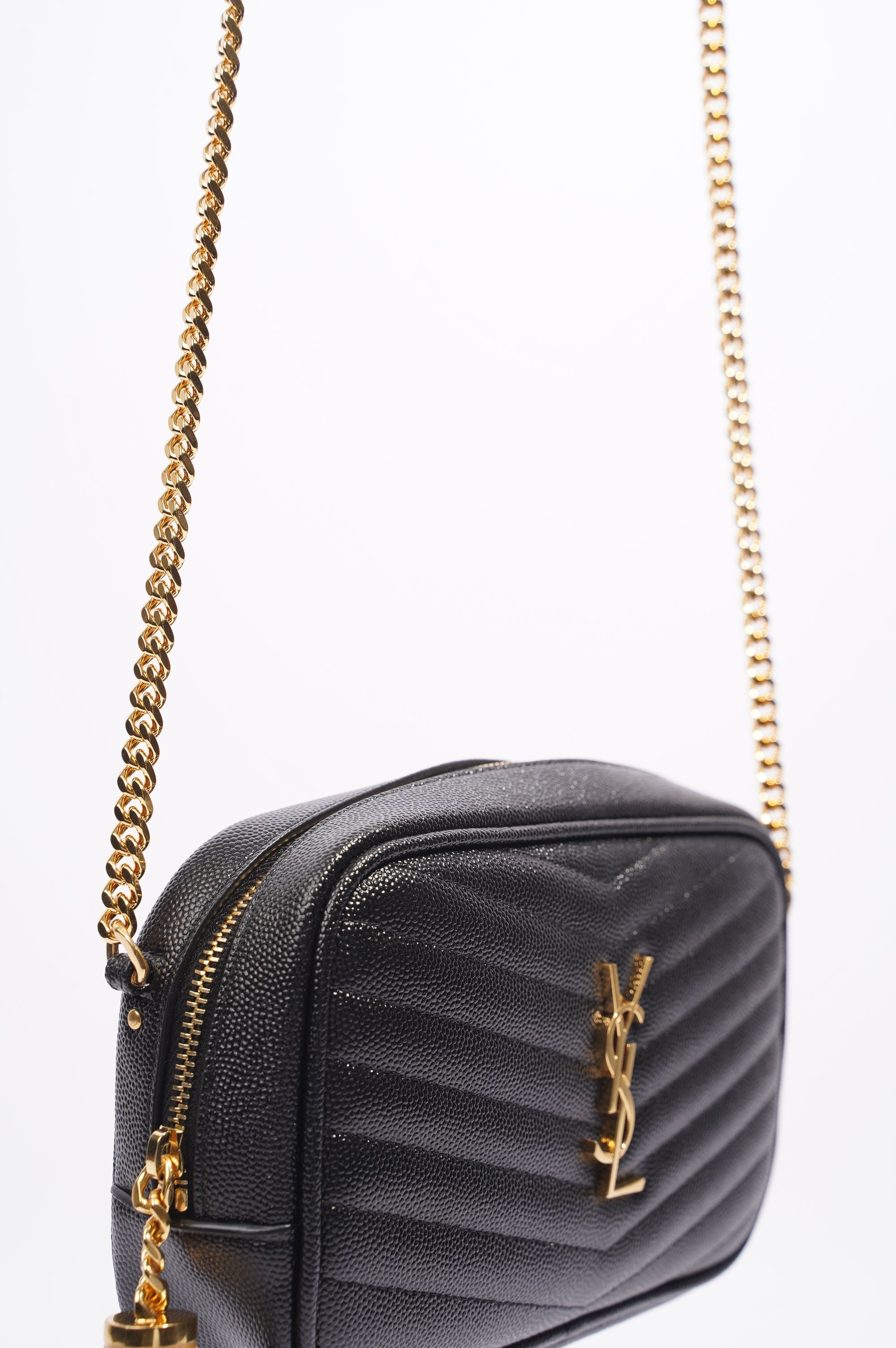 Saint Laurent Lou Camera Bag Black Leather Mini