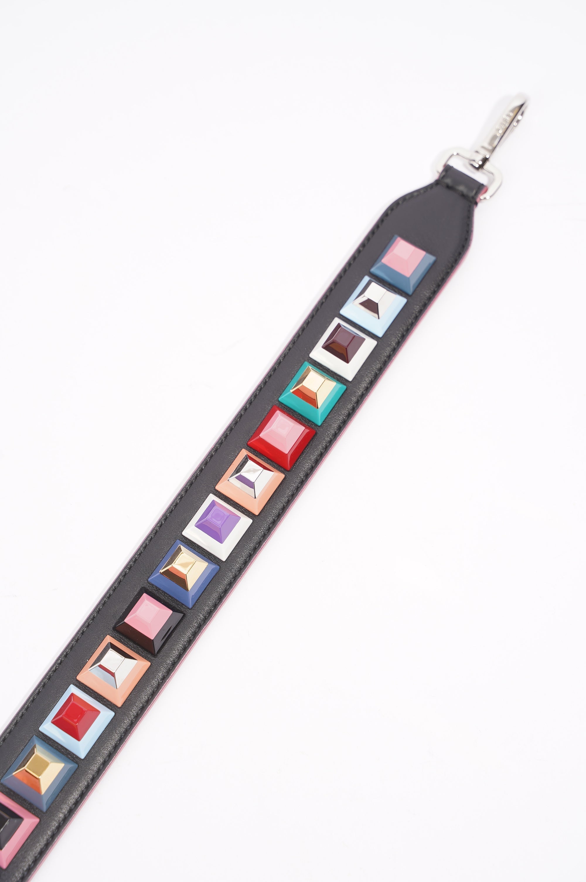 Fendi Womens Studs Strap Multicoloured Leather / Acetate Long
