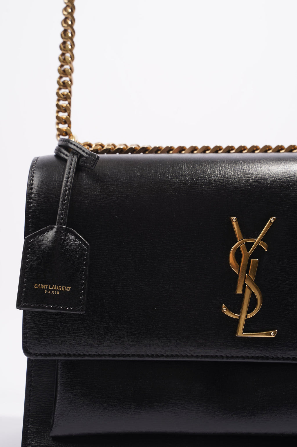 Saint Laurent Sunset Bag Black Leather Medium