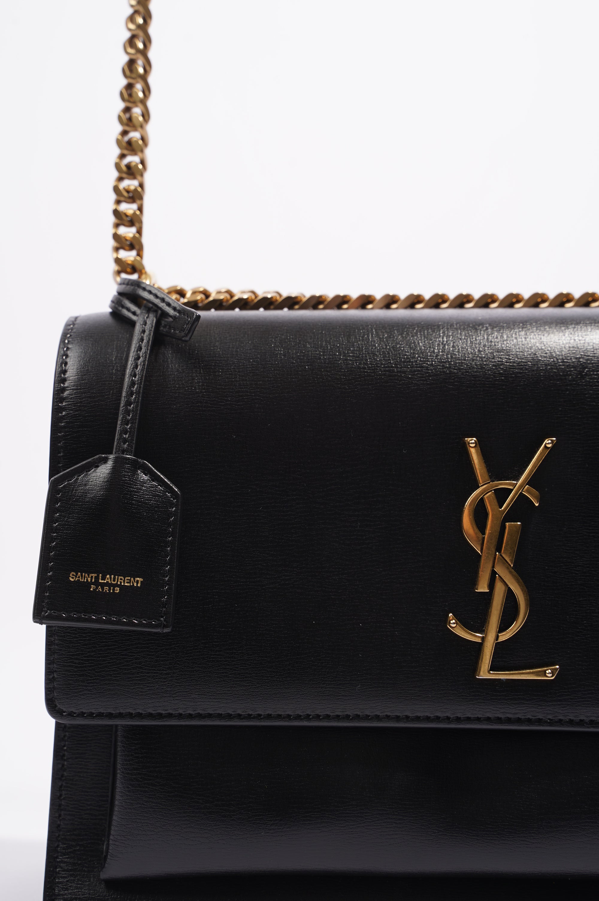 Saint Laurent Sunset Bag Black Leather Medium