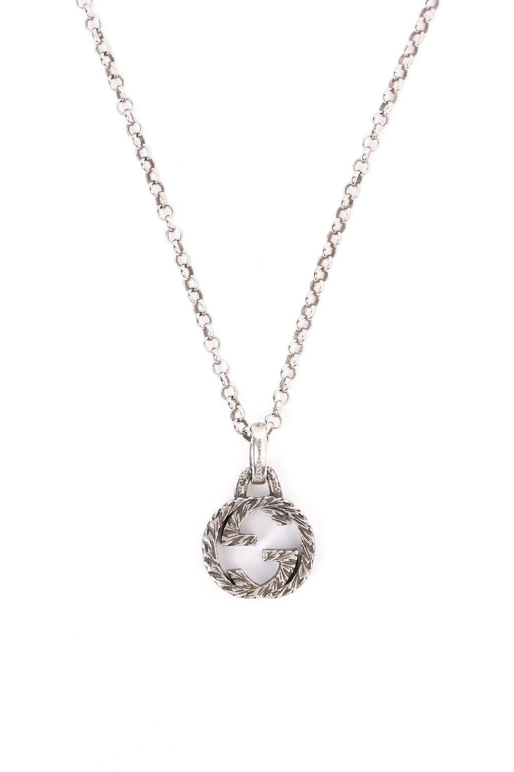 Gucci Interlocking G Necklace Sterling Silver