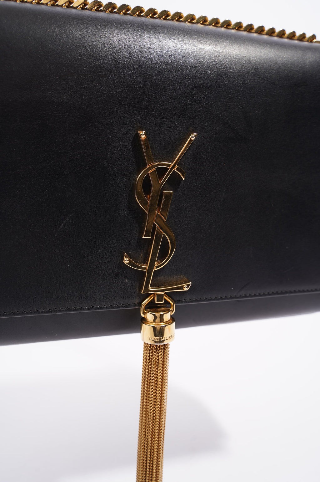 Saint Laurent Womens Kate Tassel Bag Black Medium