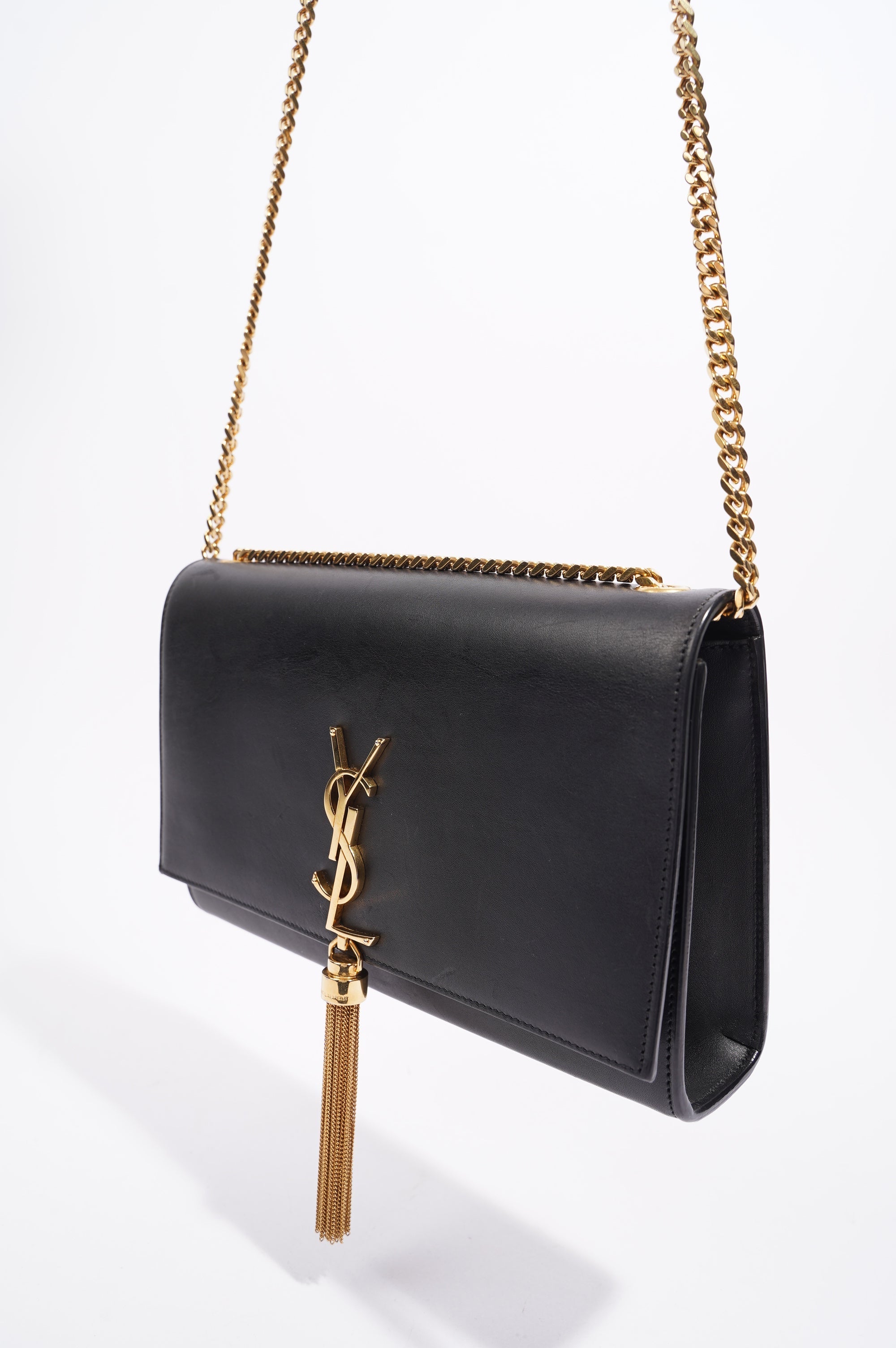Saint Laurent Womens Kate Tassel Bag Black Medium