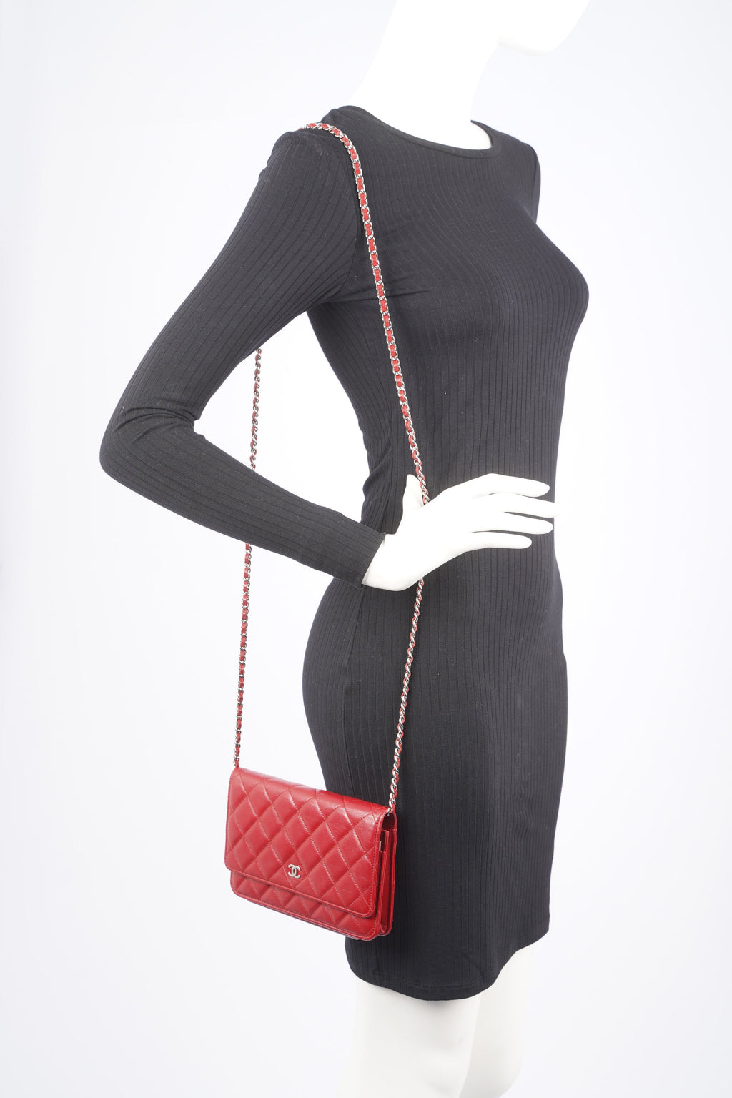 Chanel Womens Wallet On Chain Burgundy