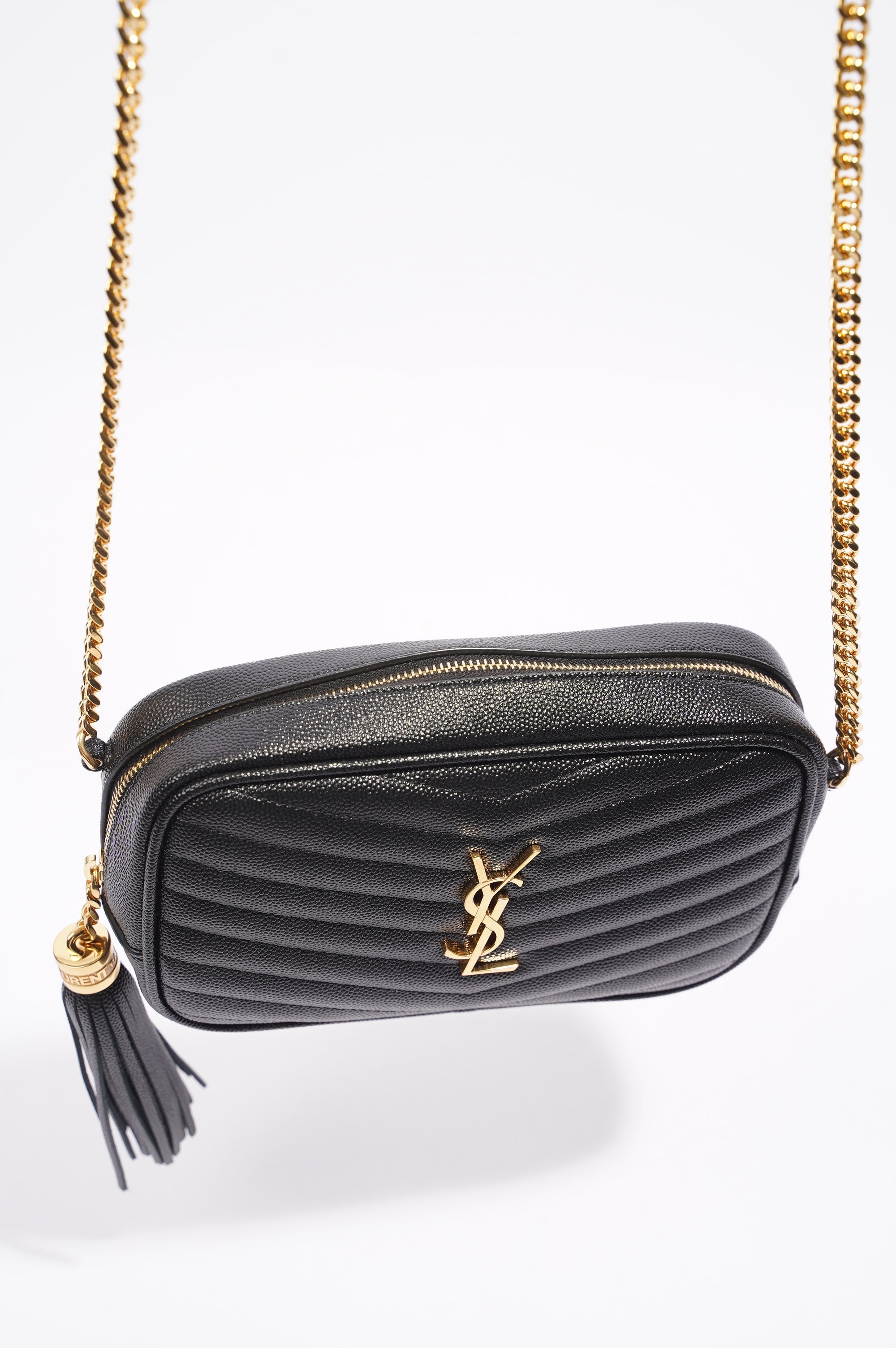 Saint Laurent Lou Camera Bag Black Leather Mini