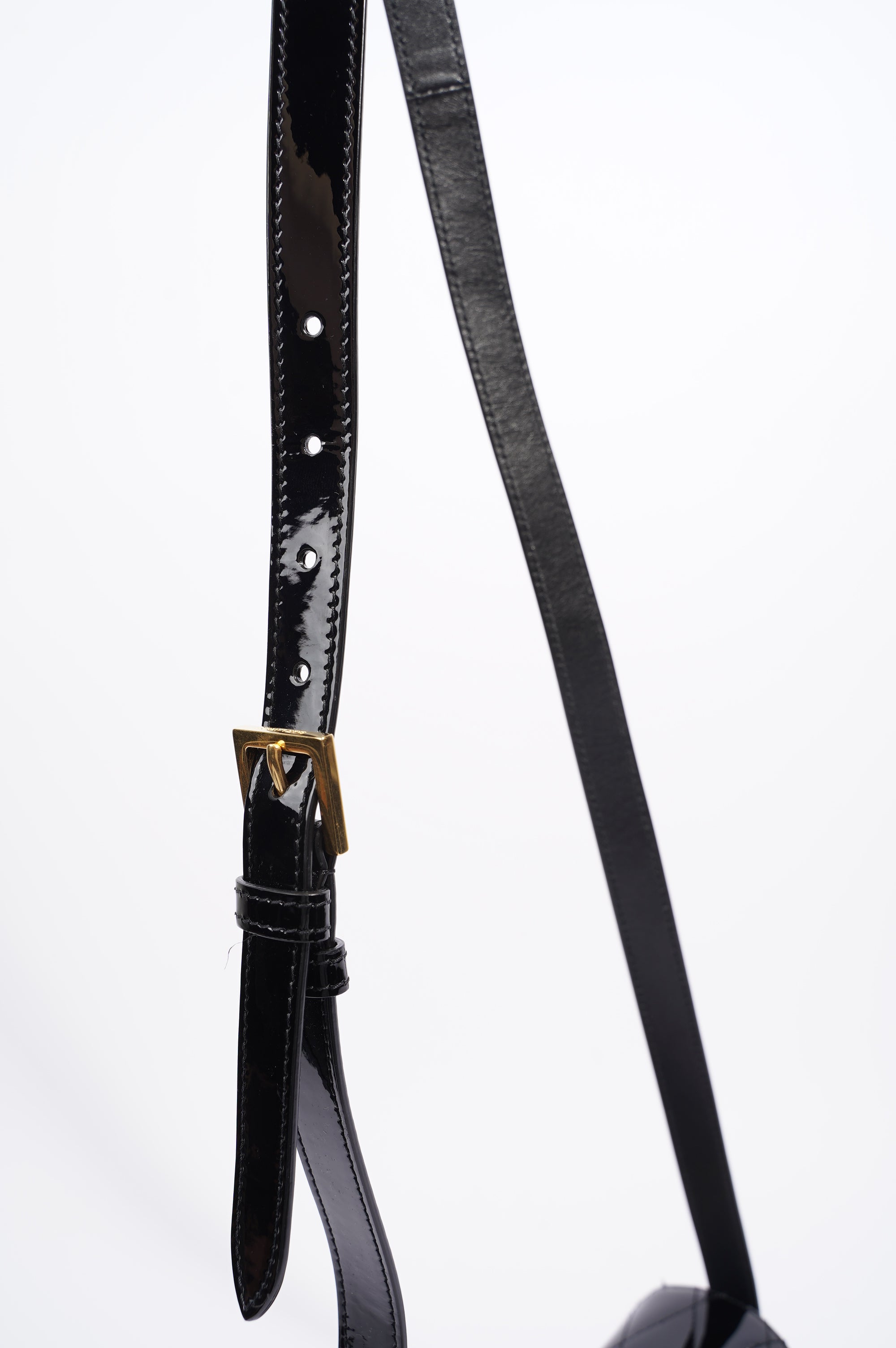 Saint Laurent Womens June Bag Patent Black