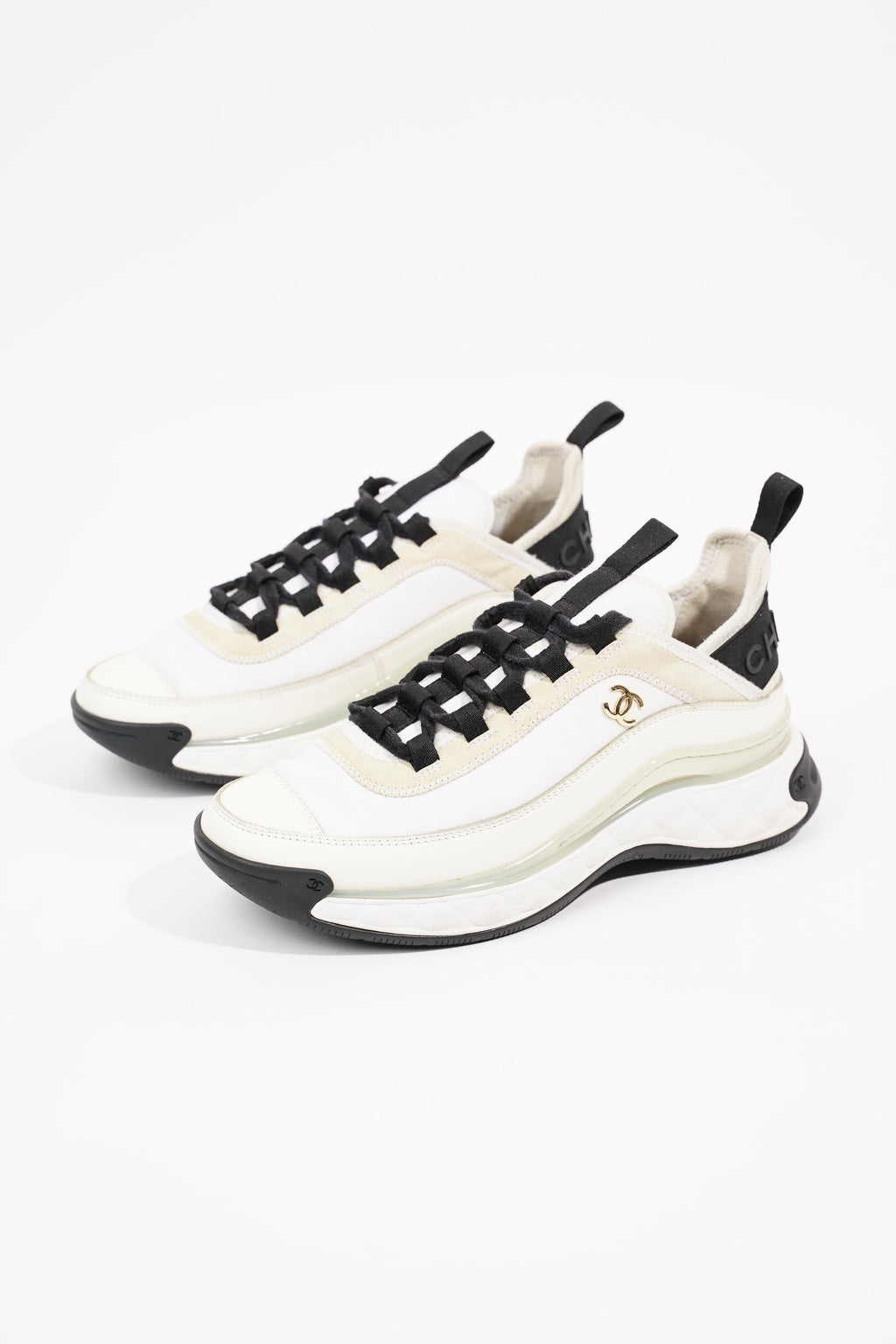 Chanel Womens CC Logo White / Cream EU 38 / UK 5