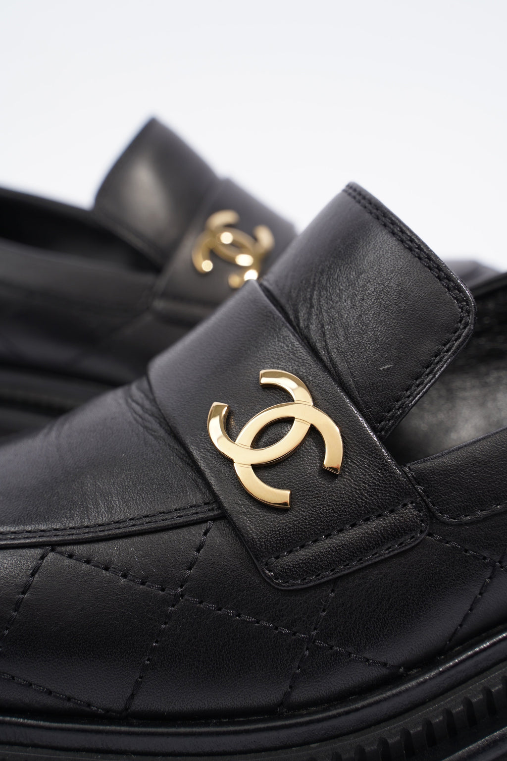 Chanel Moccasins Black Leather EU 38 / UK 5