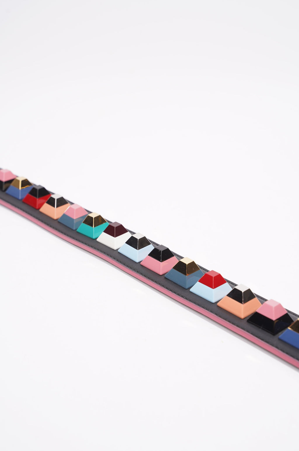Fendi Womens Studs Strap Multicoloured Leather / Acetate Long