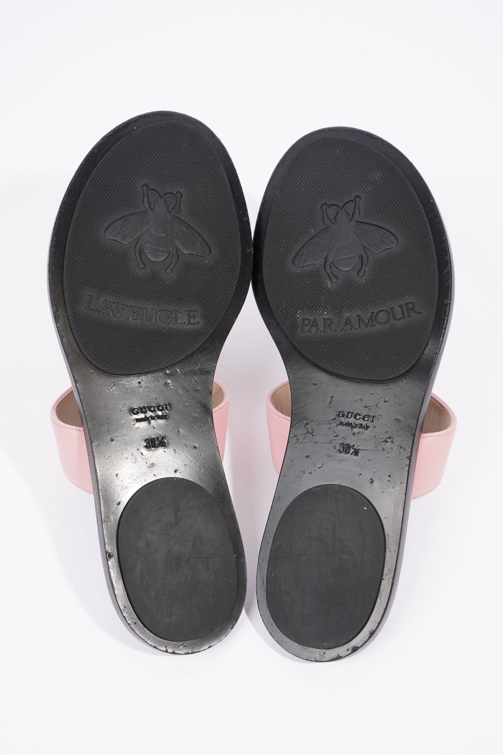 Gucci Womens Thong Sandal Black / Pink EU 38.5 / UK 5.5