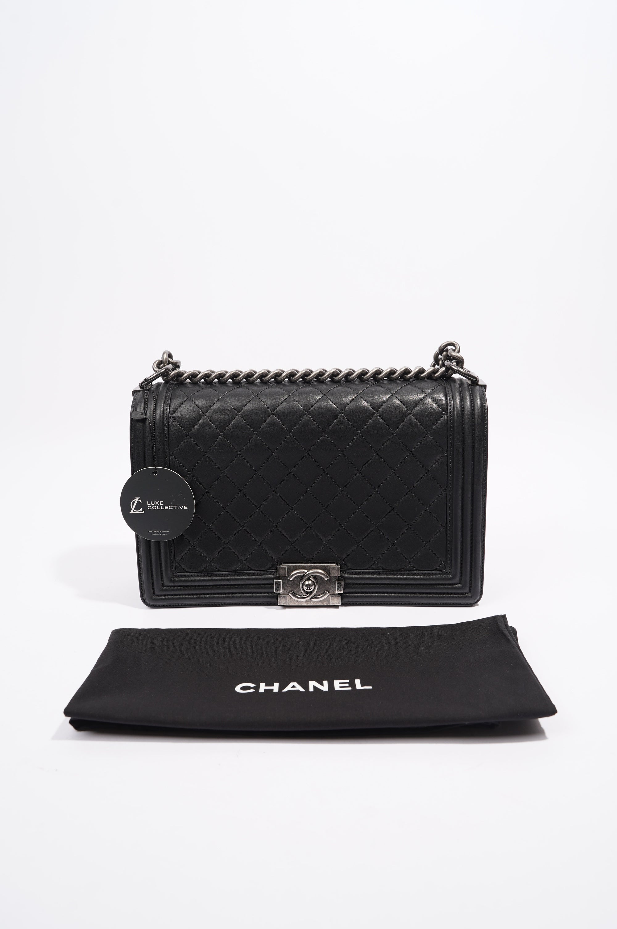 Chanel Boy Bag Black Lambskin Leather