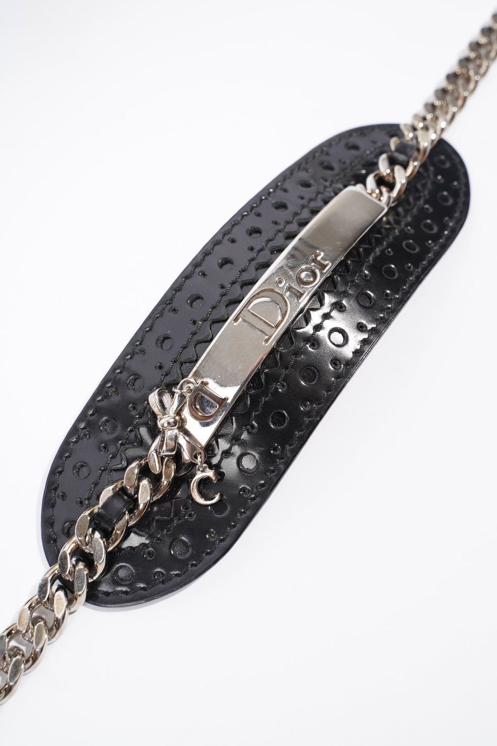 Christian Dior Womens D'Trick Brogue Bag Black / Pink Leather