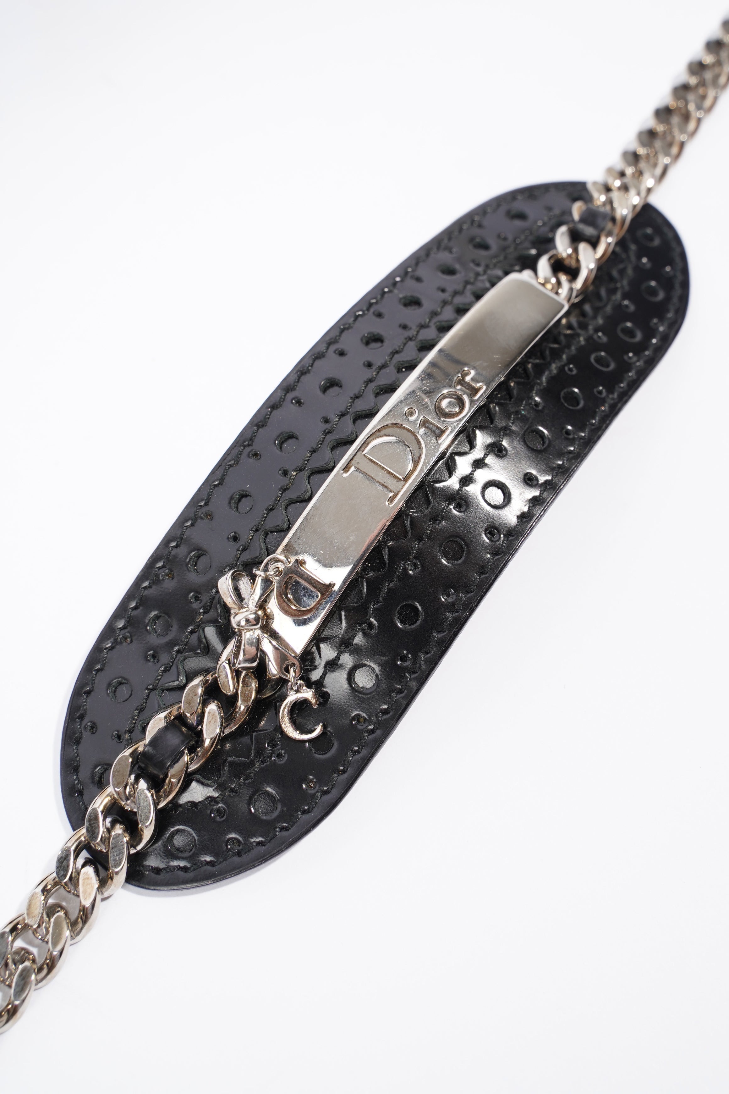 Christian Dior Womens D'Trick Brogue Bag Black / Pink Leather