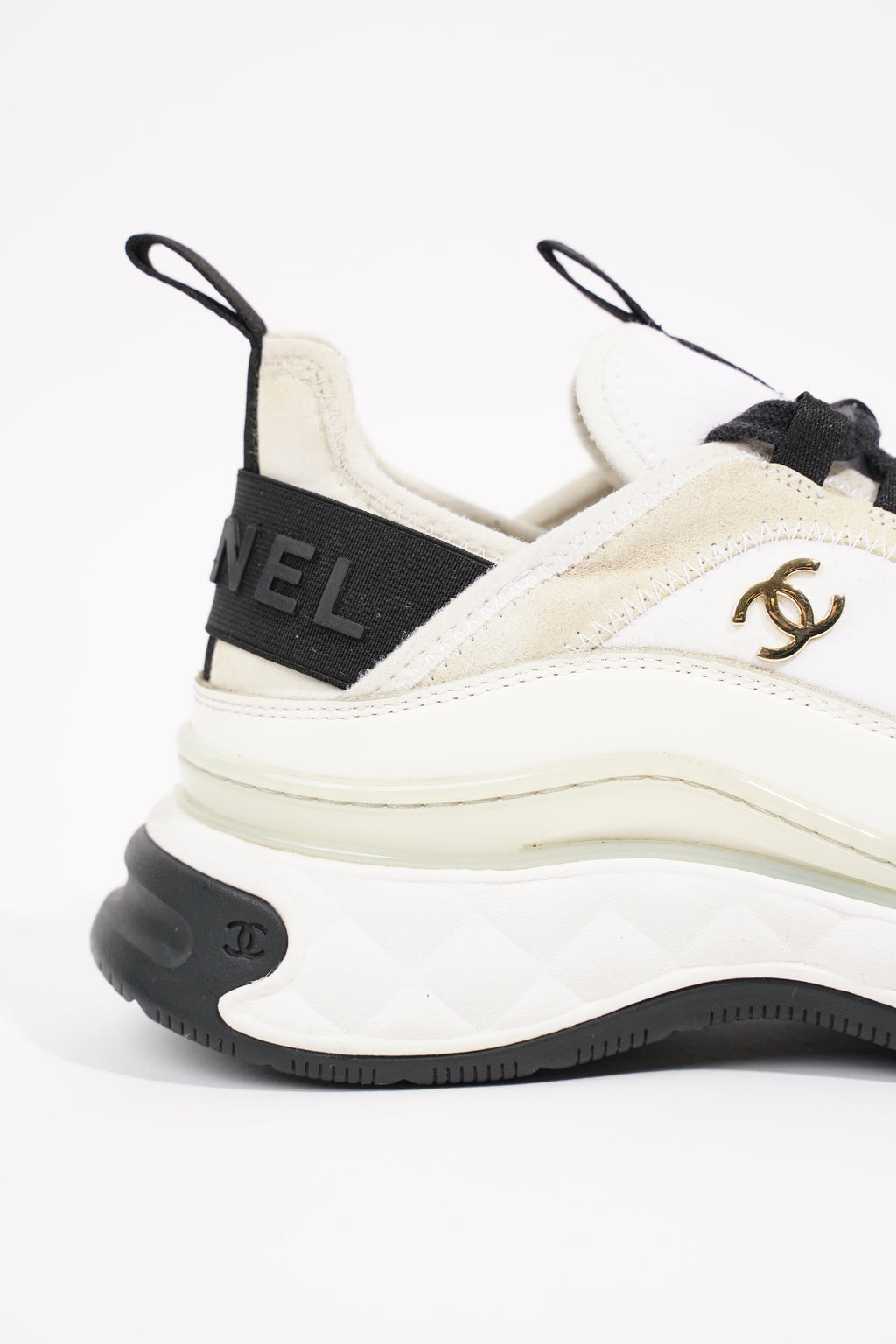 Chanel Womens CC Logo White / Cream EU 38 / UK 5