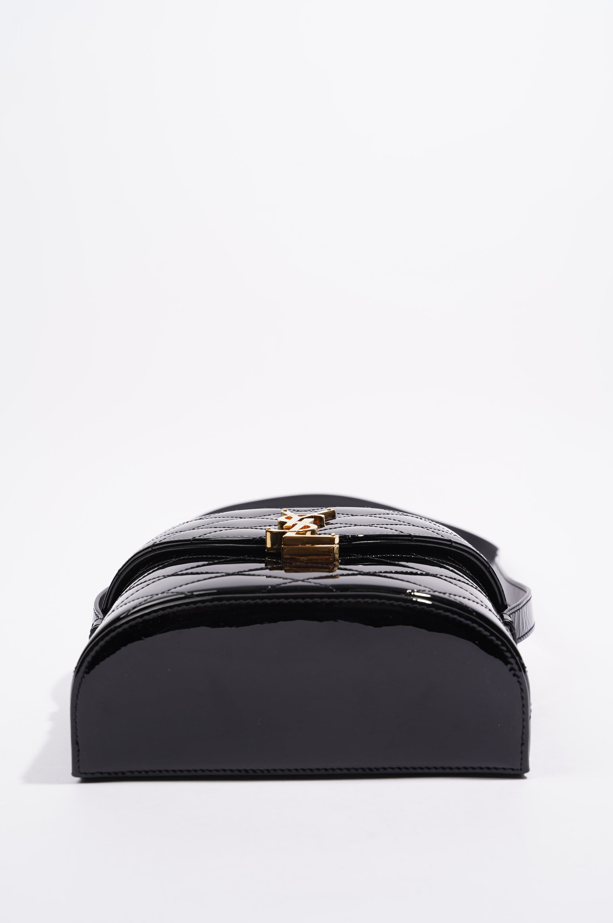 Saint Laurent Womens June Bag Patent Black
