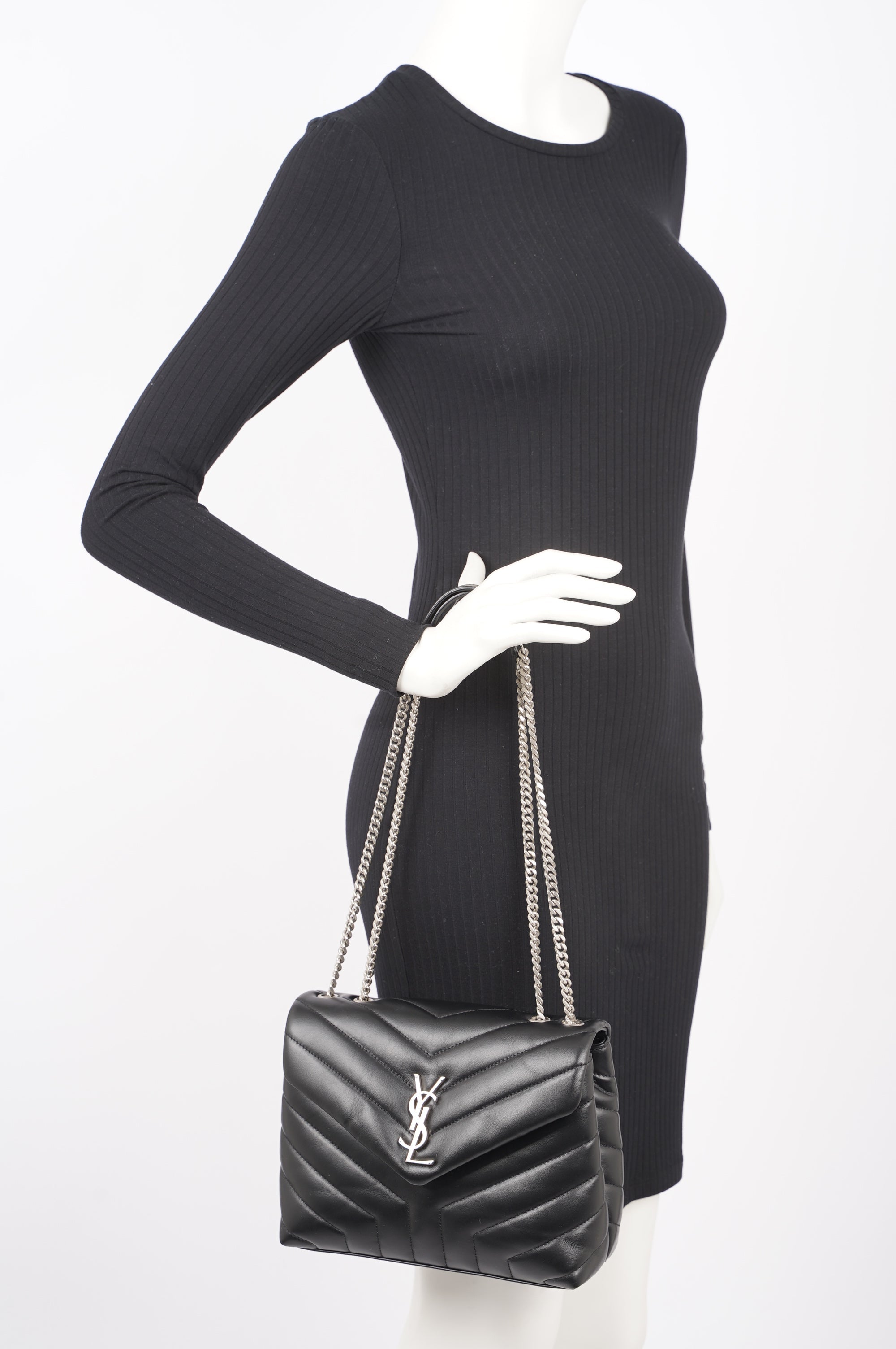Saint Laurent Lou Lou Black / Silver Small