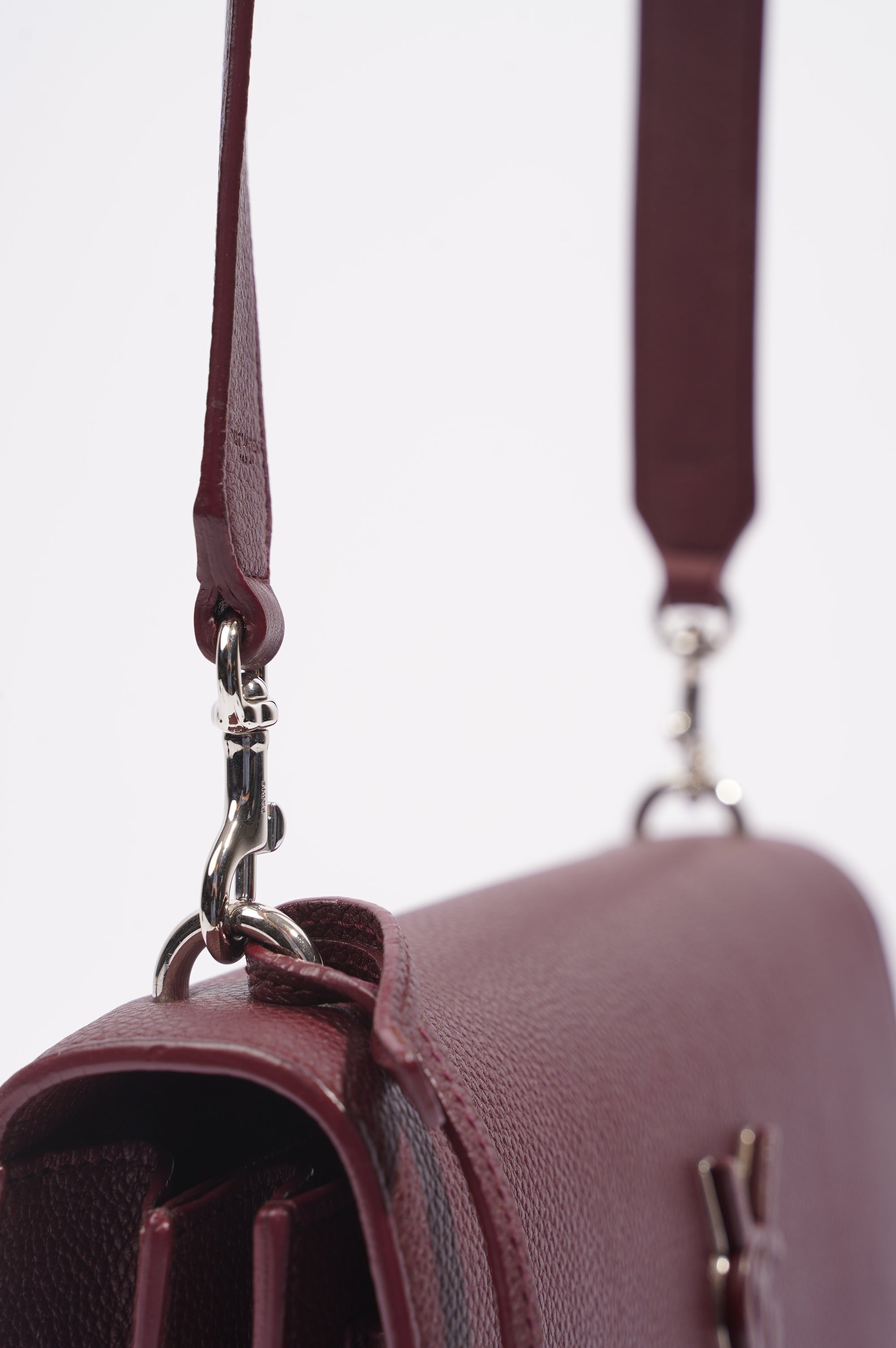 Saint Laurent Womens Sunset Burgundy Leather Medium