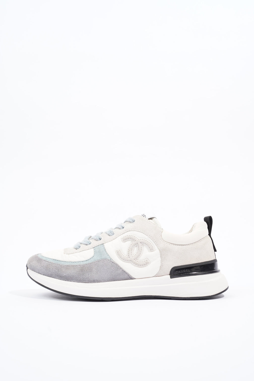 Chanel Womens CC Runner White / Grey EU 39.5 / UK 6.5