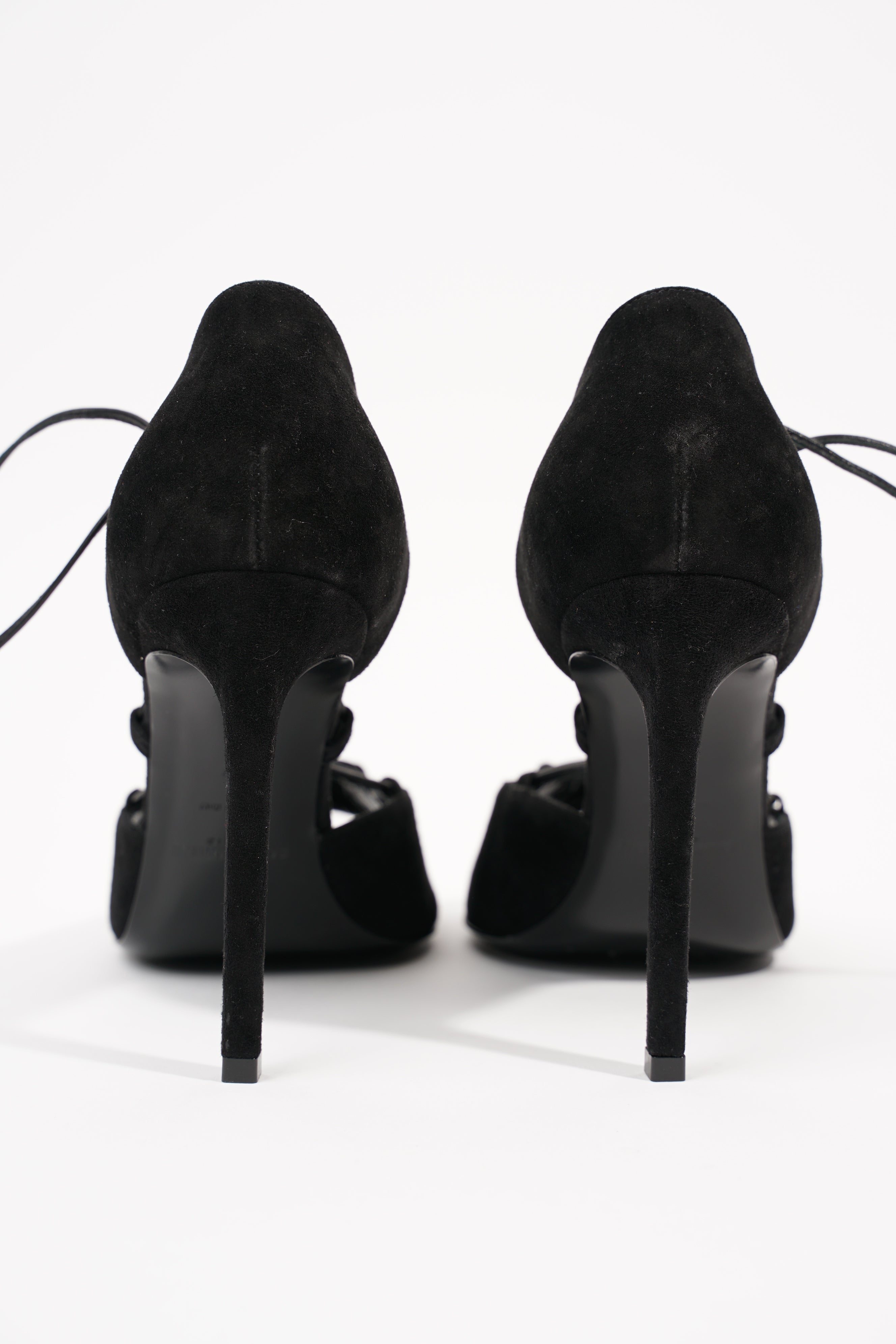 Saint Laurent Womens Strappy Heel Black EU 37 / UK 4