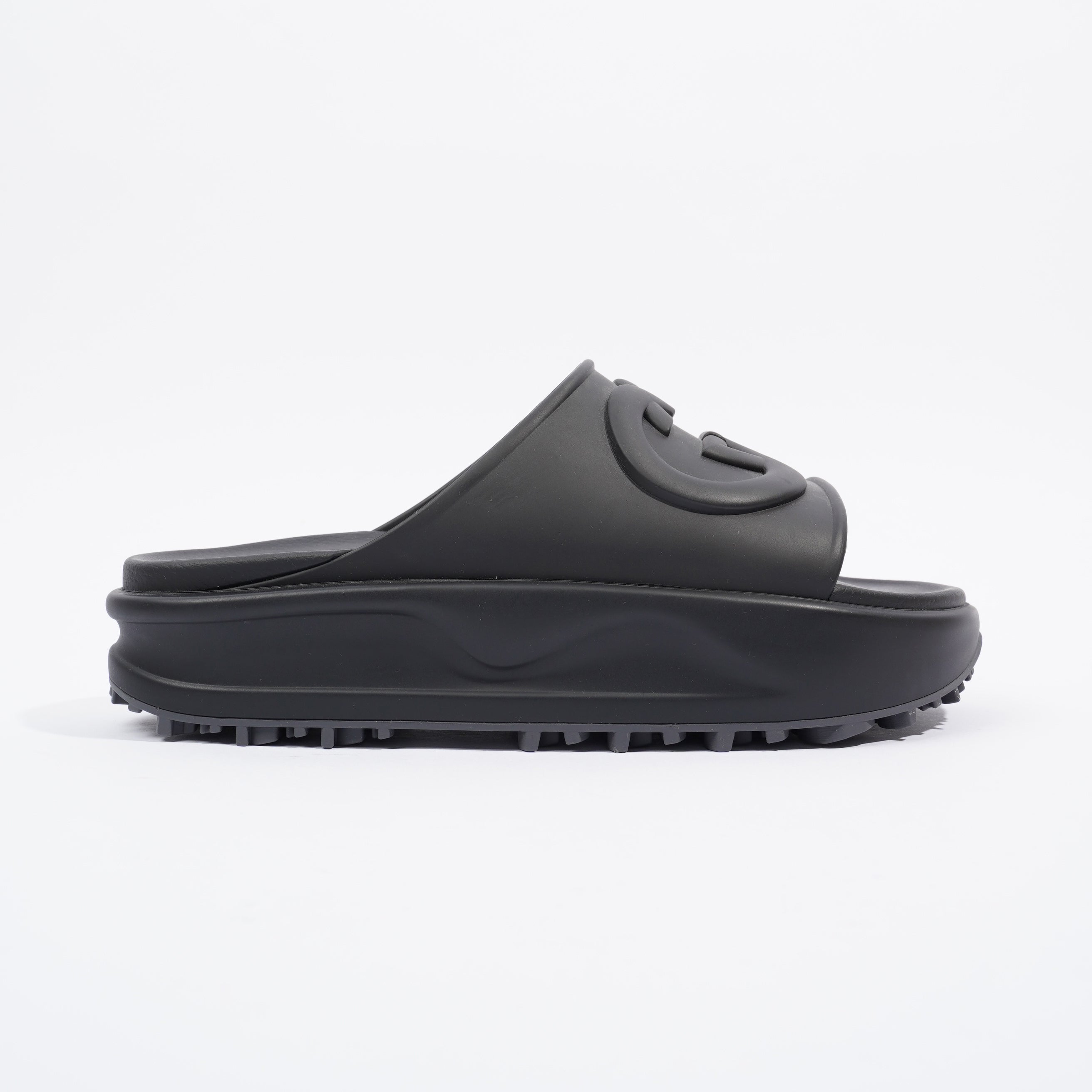 Gucci Mens Interlocking G Slide Black EU 42 / UK 8