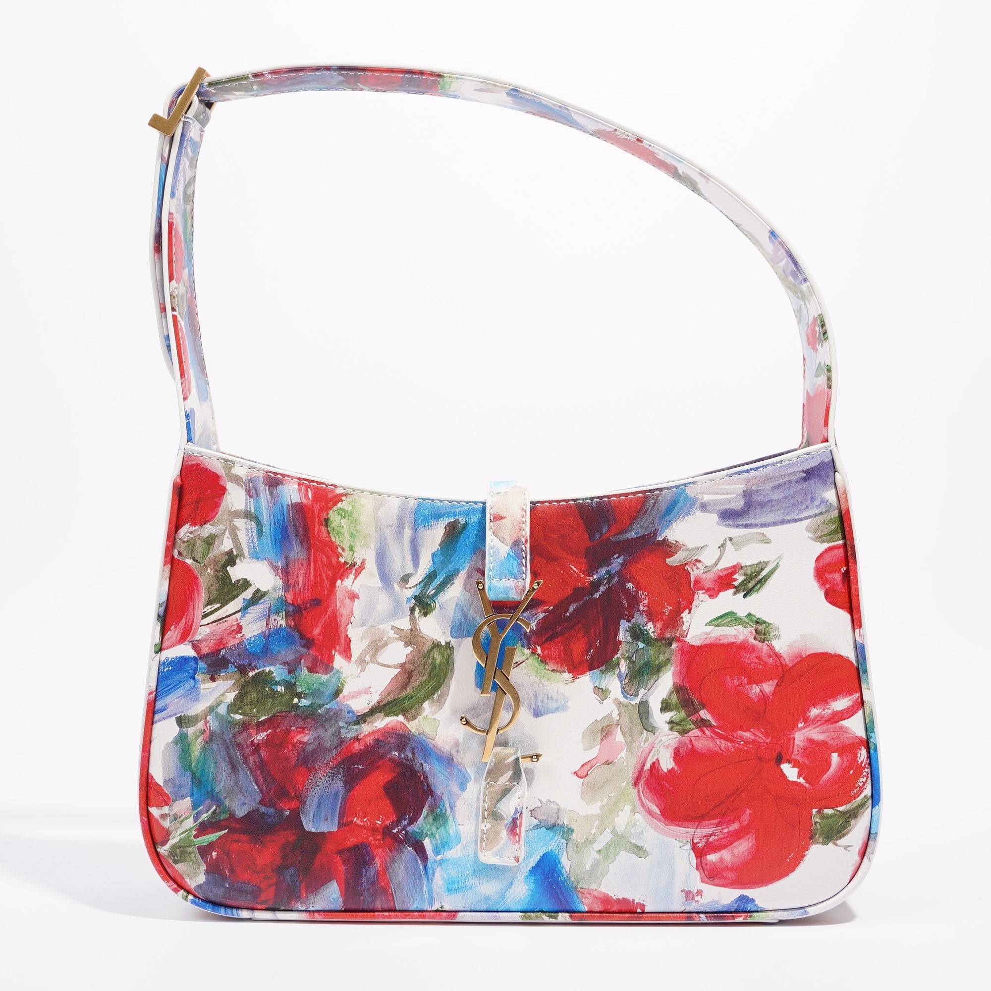 Saint Laurent Womens Le 5 a 7 Hobo Bag Multicoloured Leather Small