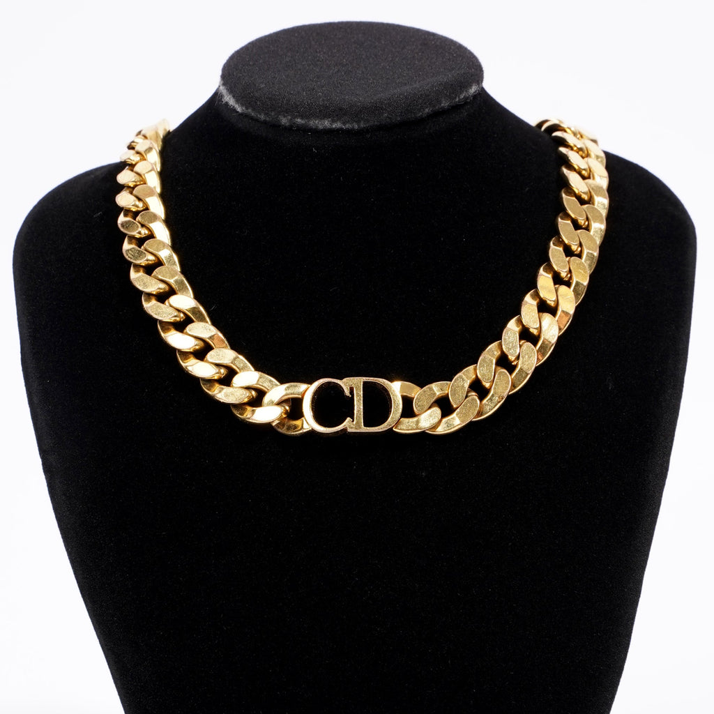 Christian Dior Womens 30 Montaigne Chocker Golden Finish / Base Metal