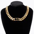 Christian Dior Womens 30 Montaigne Chocker Golden Finish / Base Metal