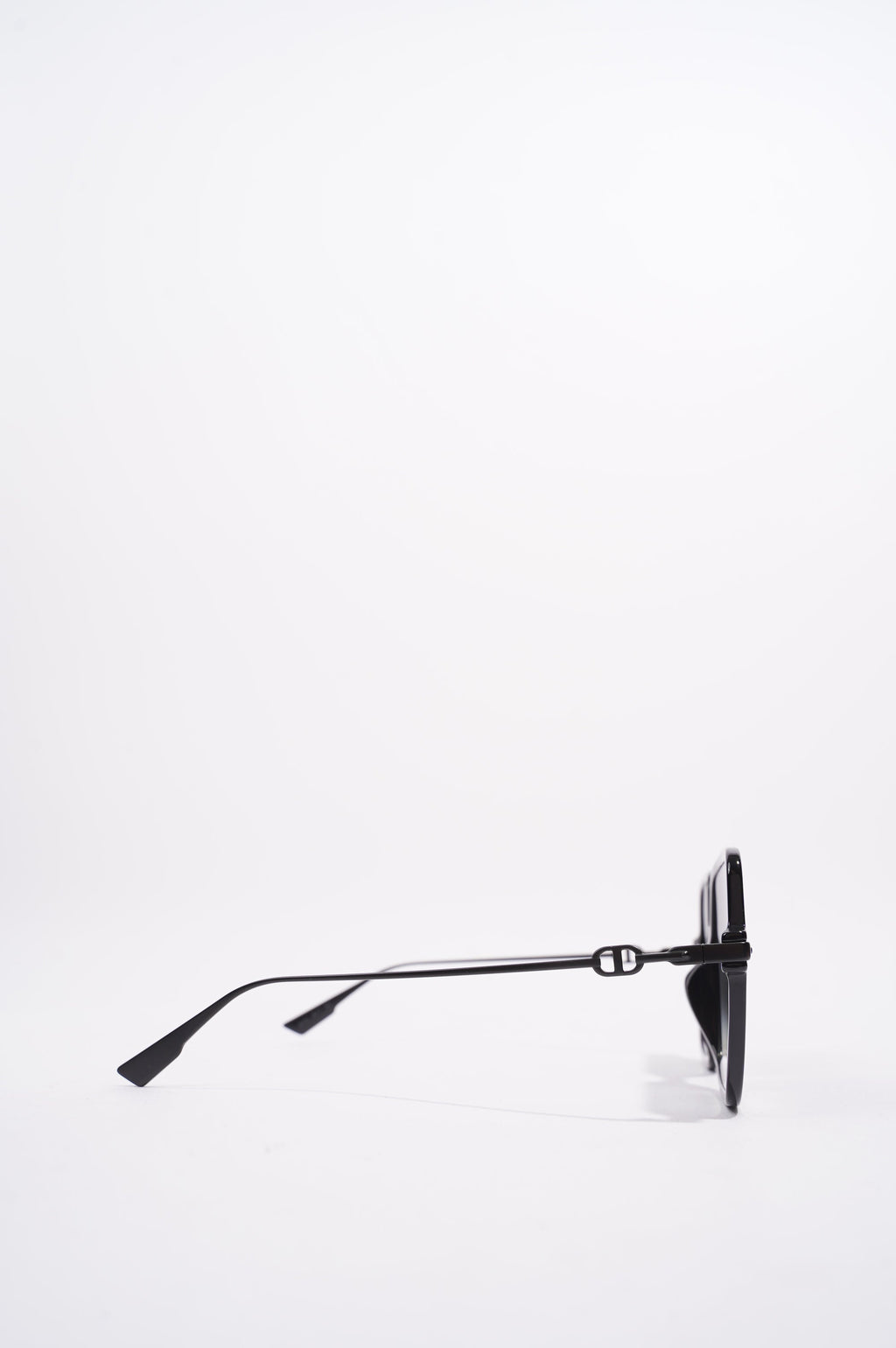 Christian Dior Link1 Square Sunglasses Black Metal 145