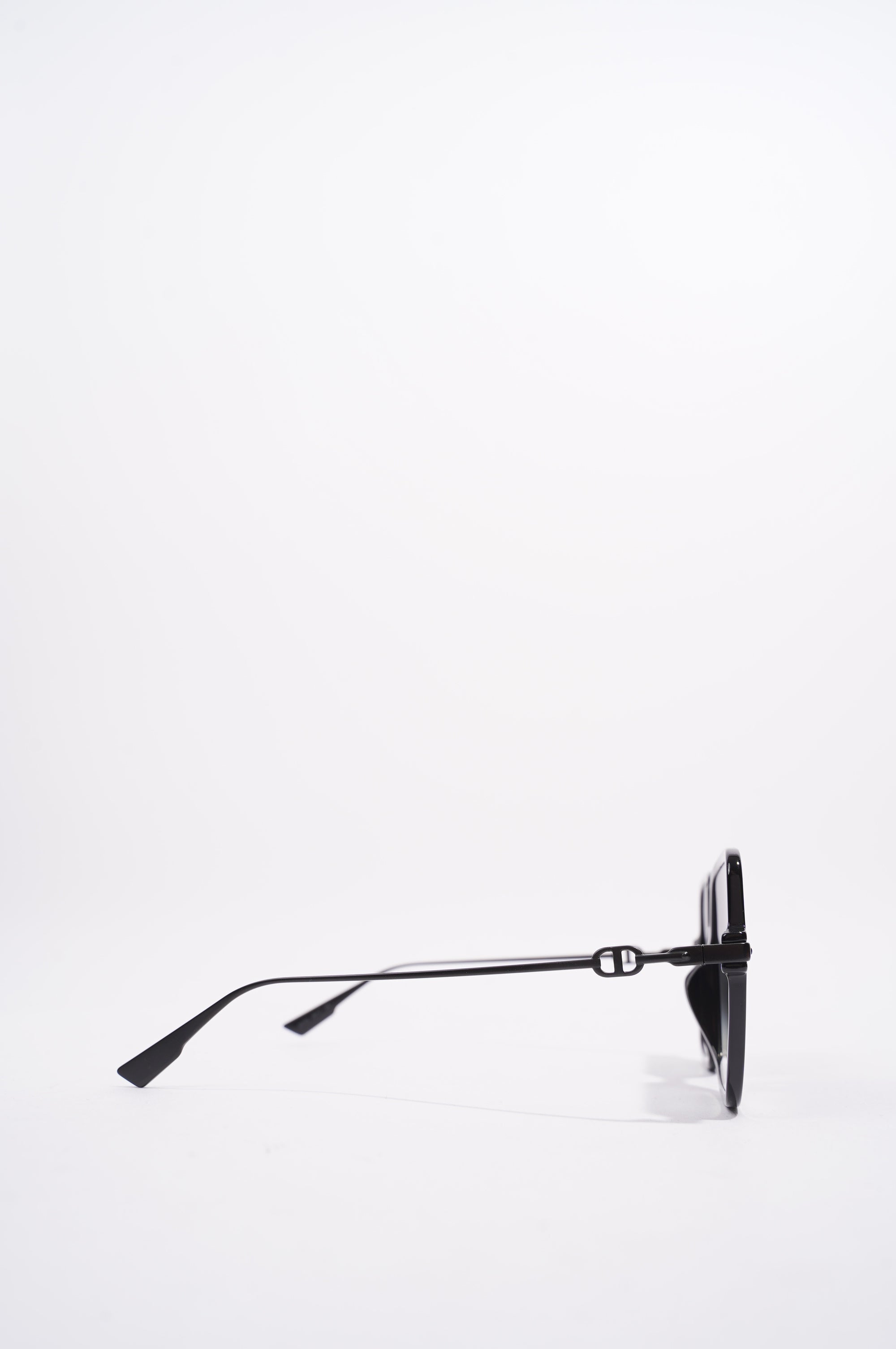Christian Dior Link1 Square Sunglasses Black Metal 145